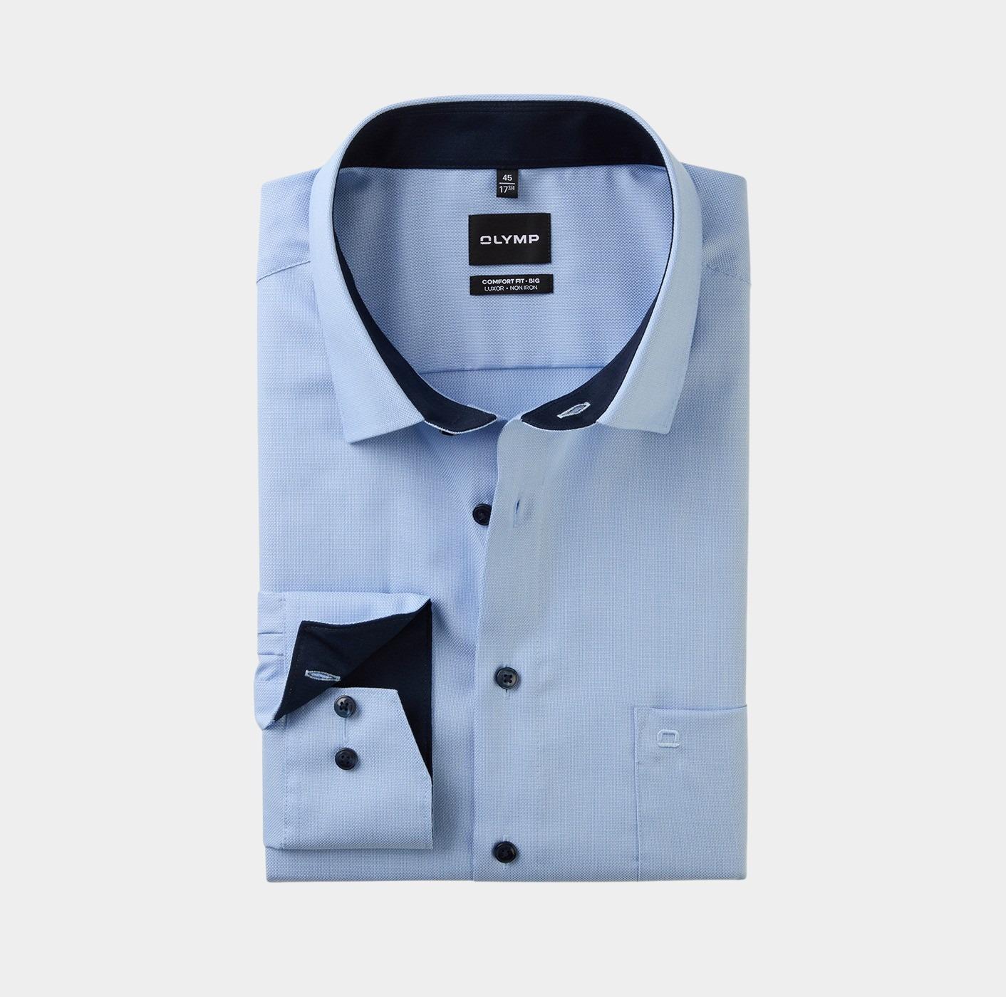 Olymp Business hemd lange mouw Blauw Big&Tall 141364/10