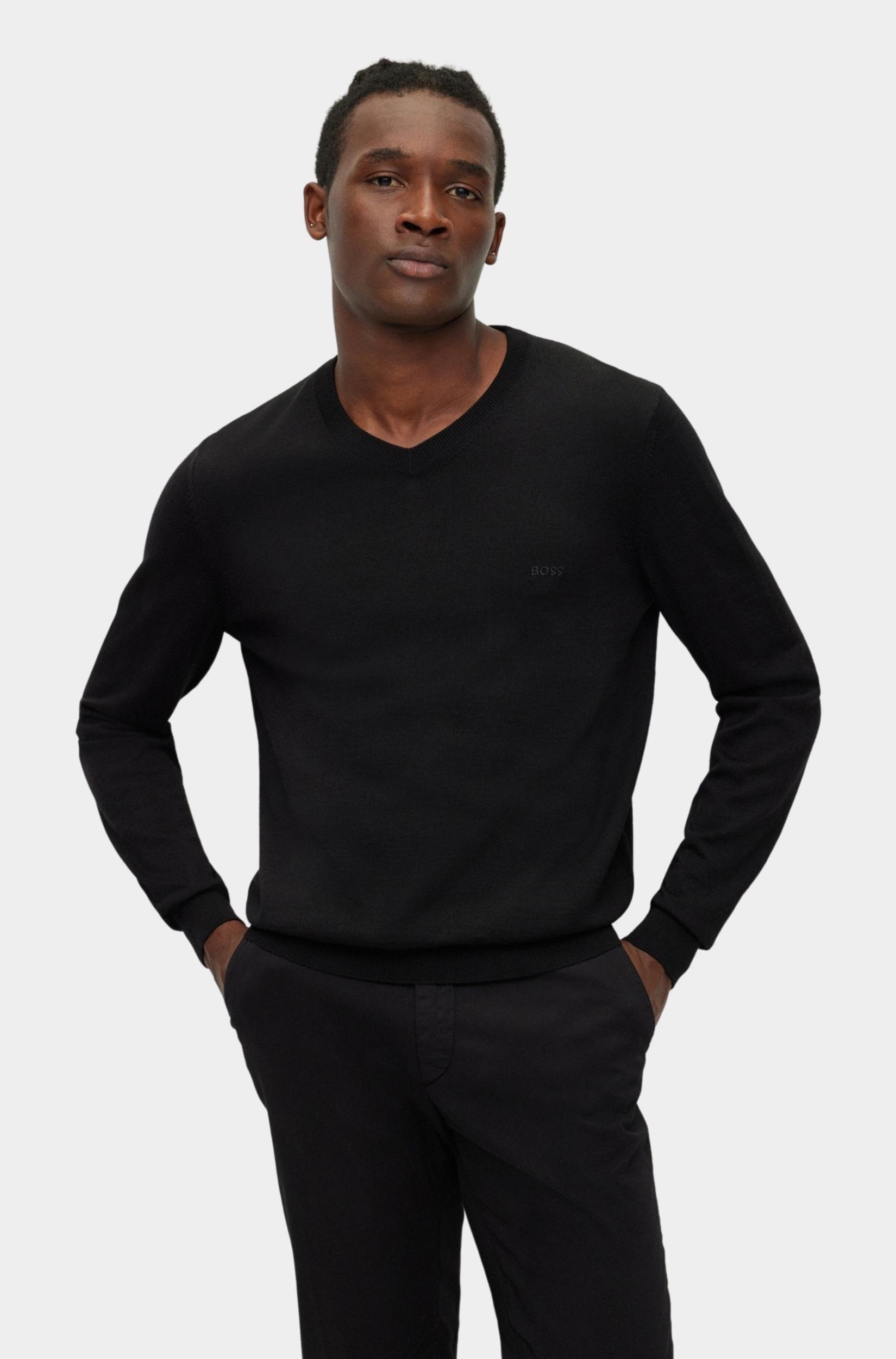 BOSS Black Pullover Zwart Baram-L 10243920 01 50476363/001