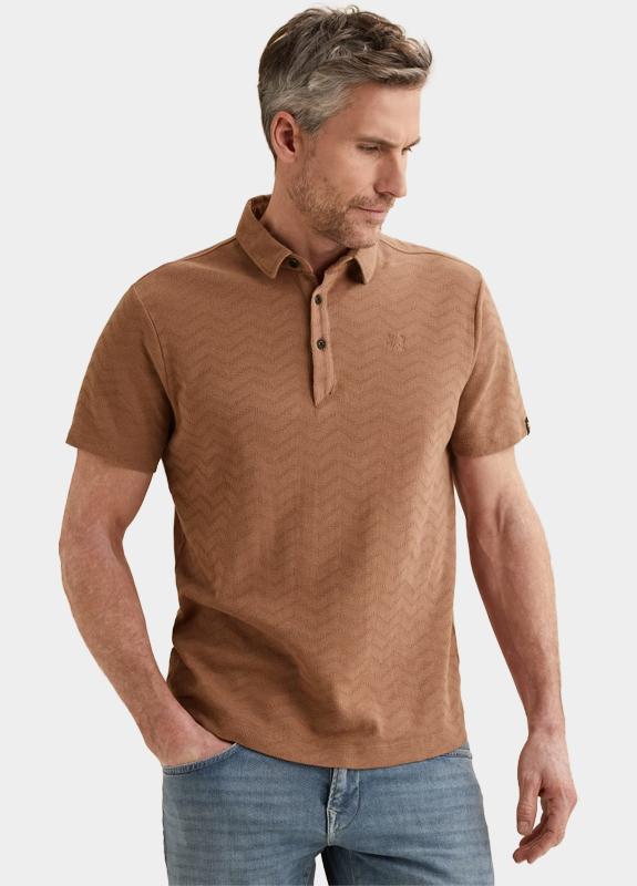 Vanguard T-shirt korte mouw Bruin Short sleeve r-neck jacquard VPSS2604858/8202