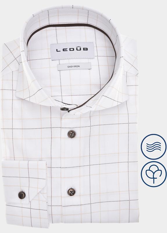 Ledub Business hemd lange mouw Wit  0143079/916-680-000