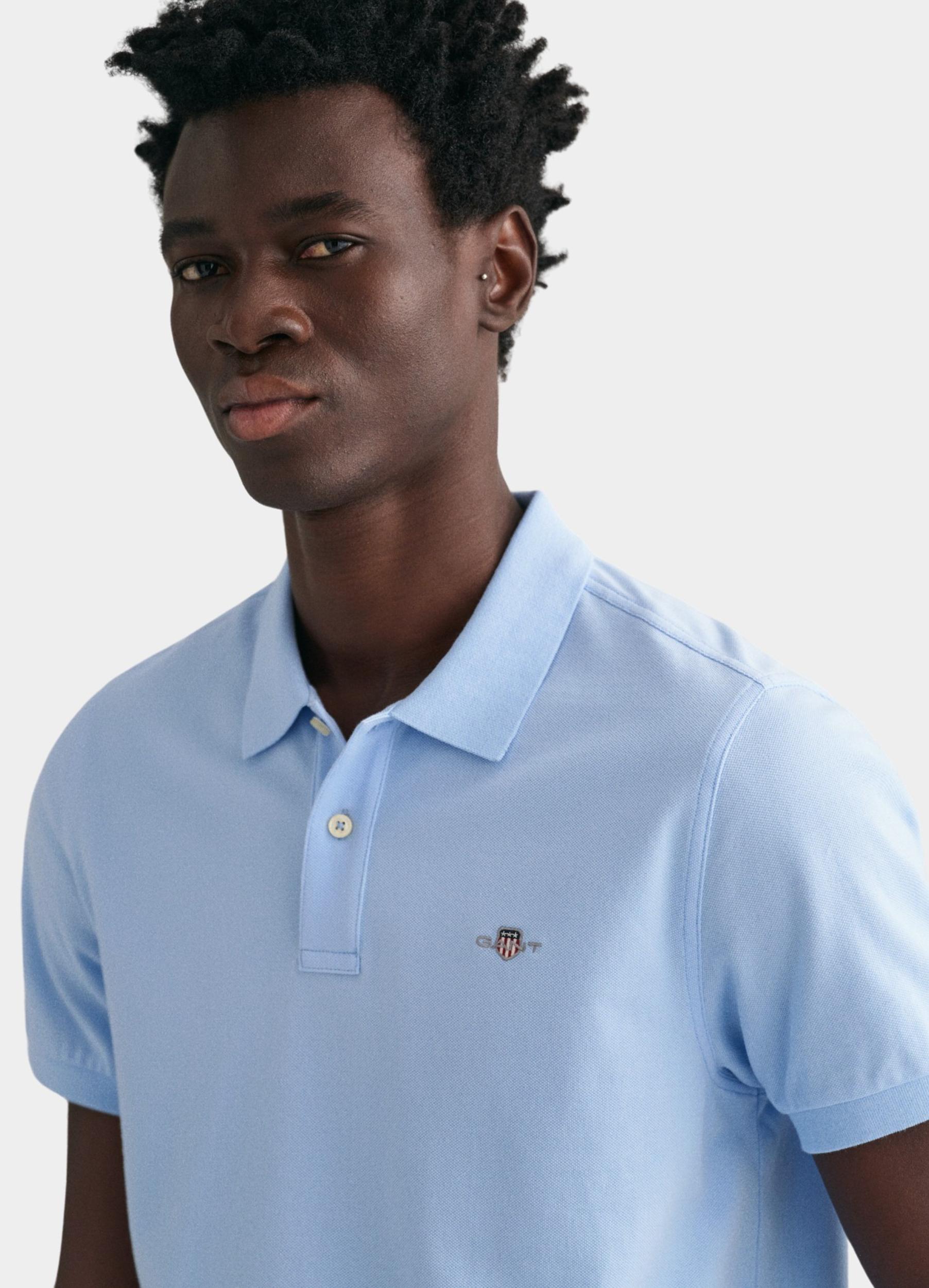 Gant Polo korte mouw Blauw Shield SS Pique Polo 2210/468