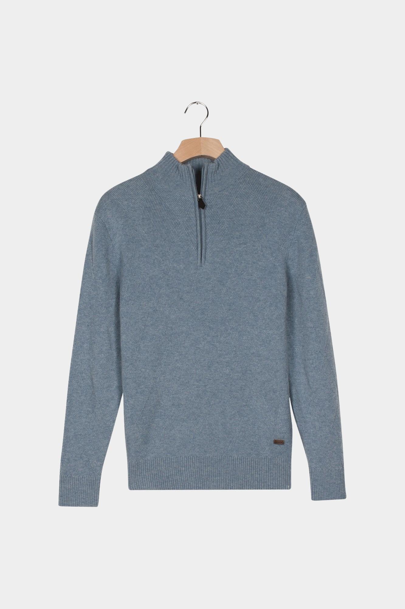 Baileys Half Zip Blauw Pullover 1/2 Zip  Argyla Jacq 528417/635