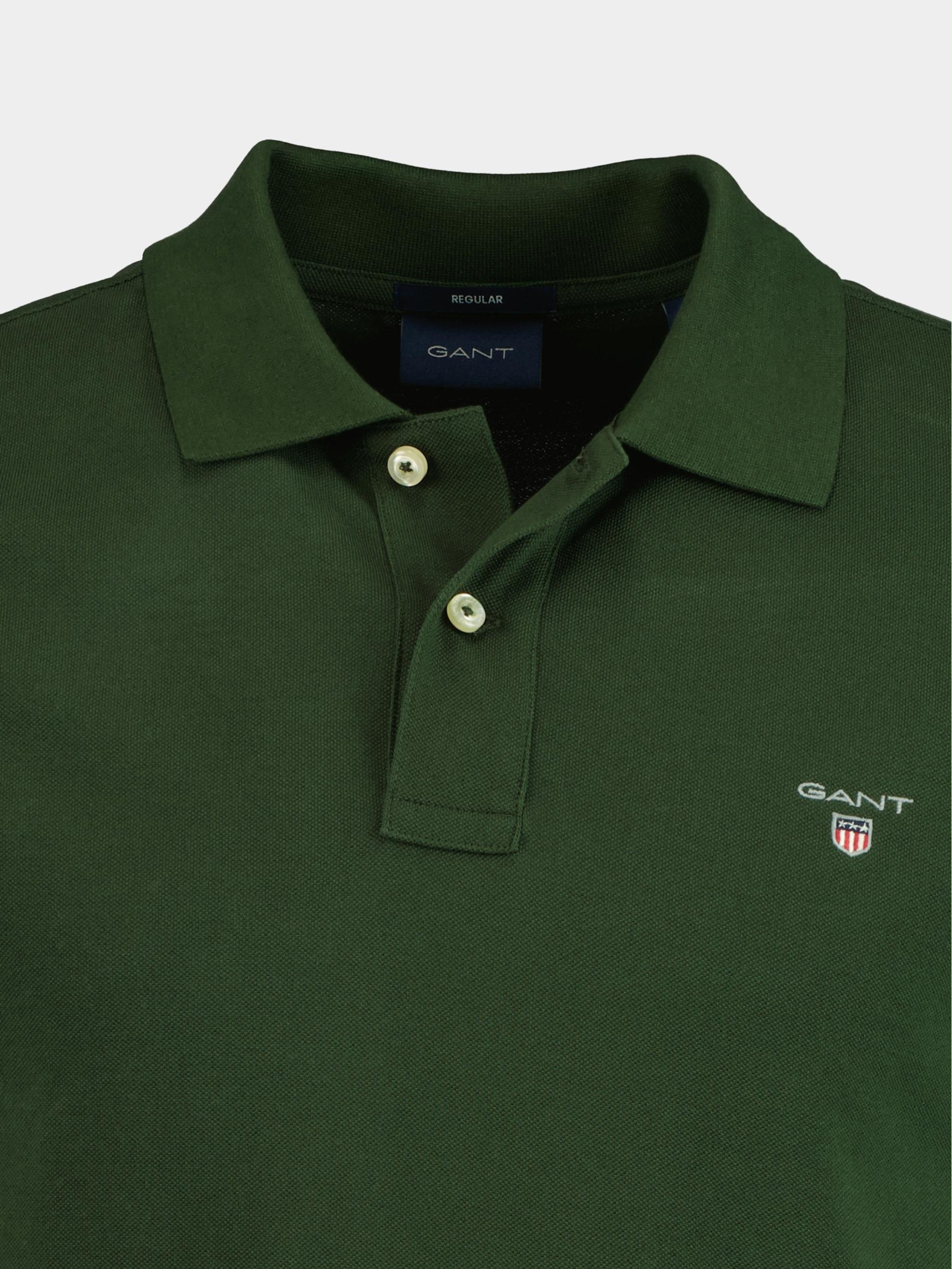 Gant Polo lange mouw Groen Original Pique LS Rugger 5201/363