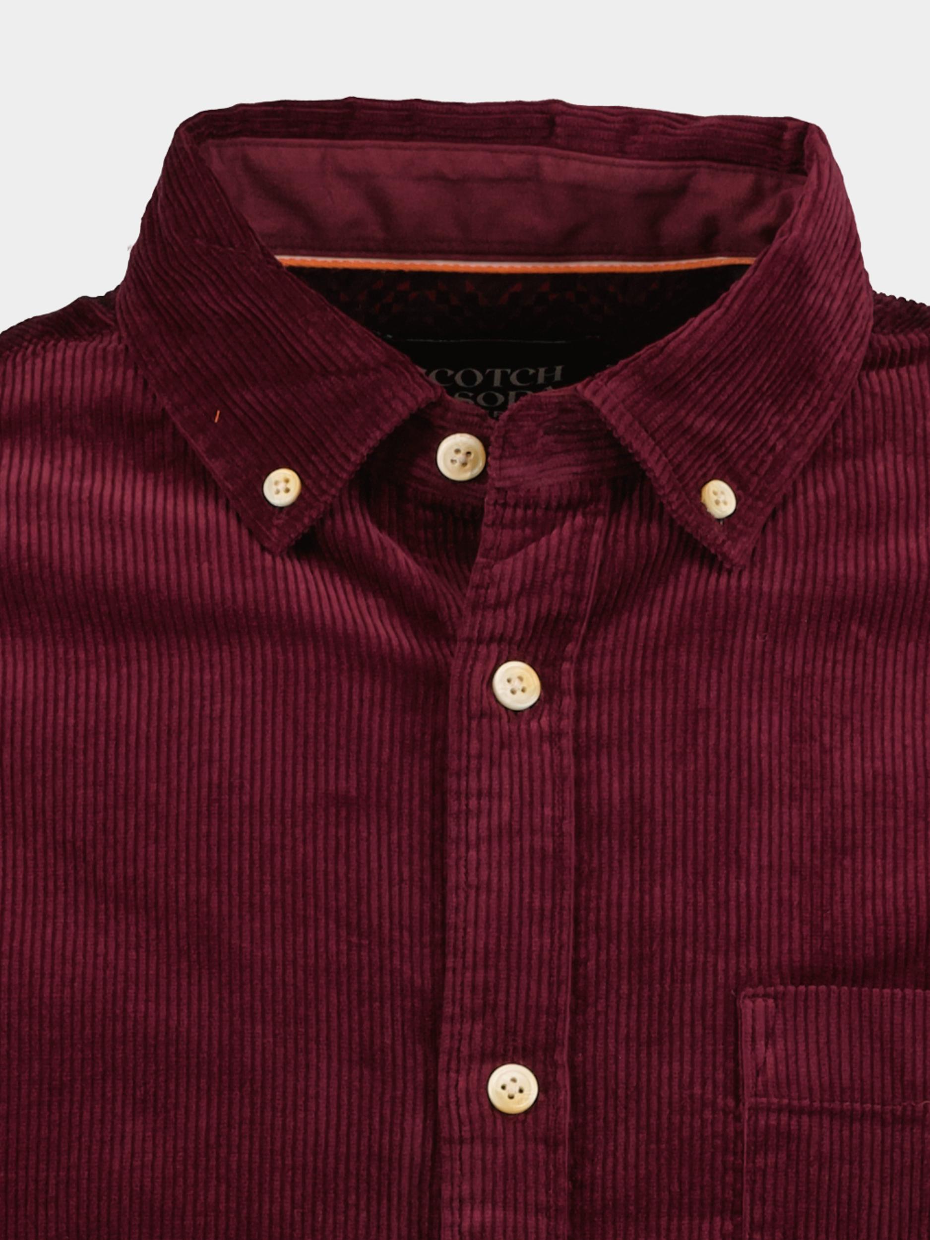 Scotch & Soda Casual hemd lange mouw Paars Essential Corduroy 174525/6637