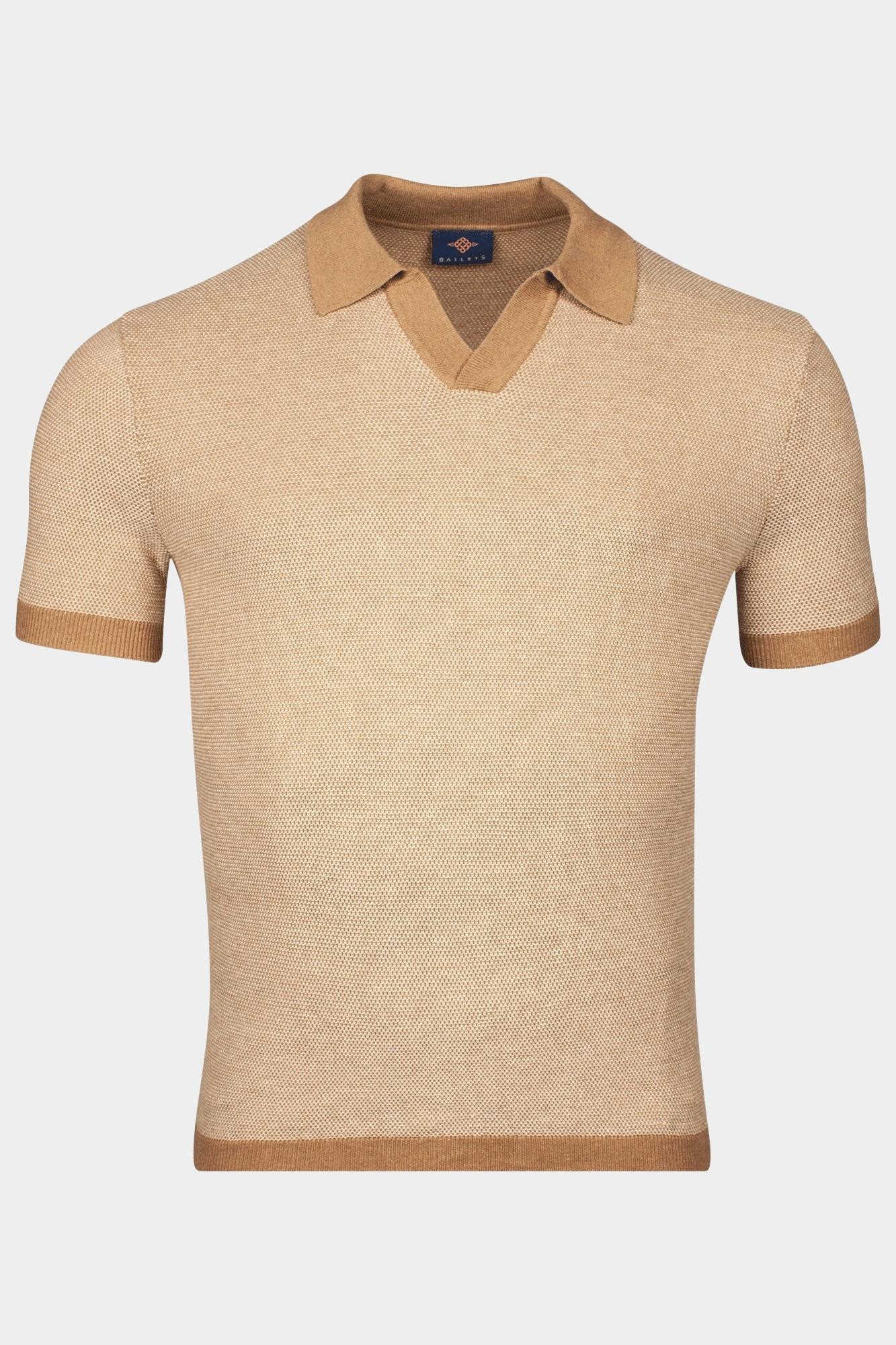 Baileys Polo korte mouw Bruin Polo knitted pullover , Colla 515780/835