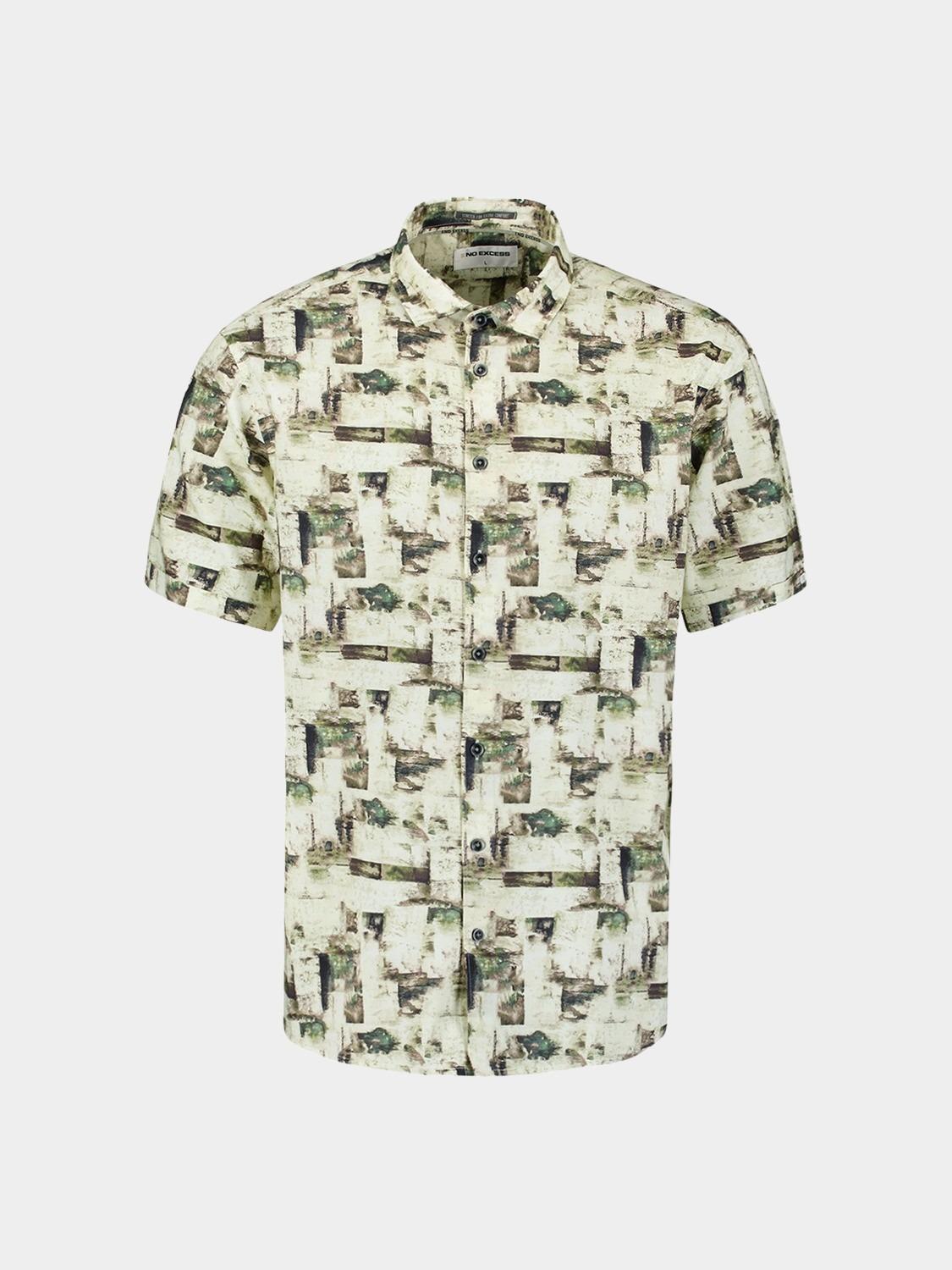 No Excess Casual hemd korte mouw Groen  27490310/050