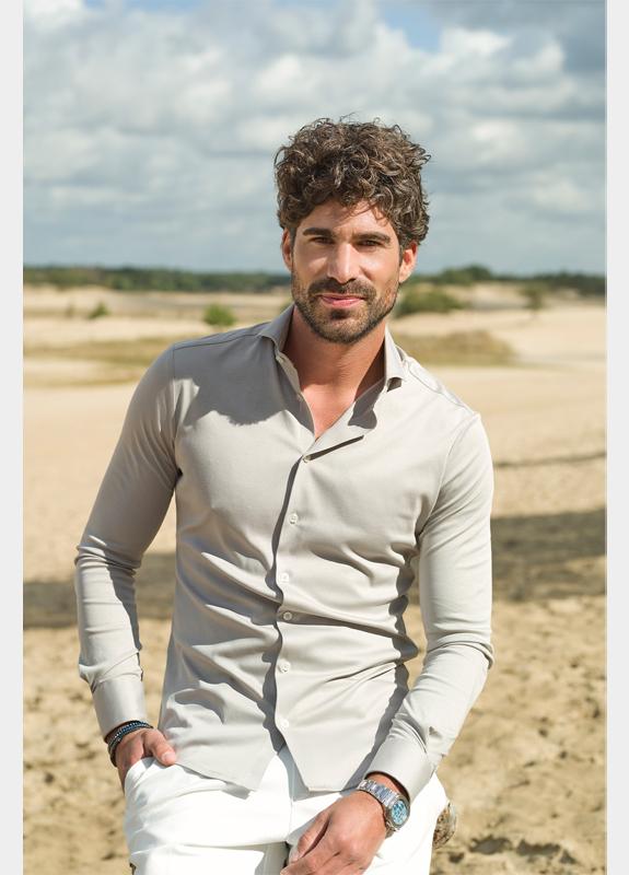 Ledub Business hemd lange mouw Grijs  0143455/230-000-000