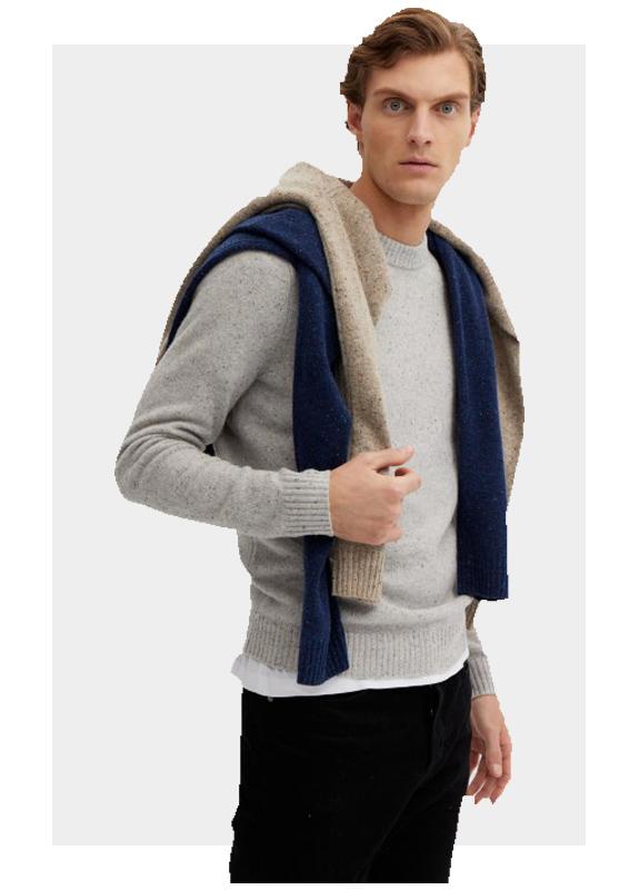 Basefield Pullover Blauw Rundhals Pullover 219018514/654