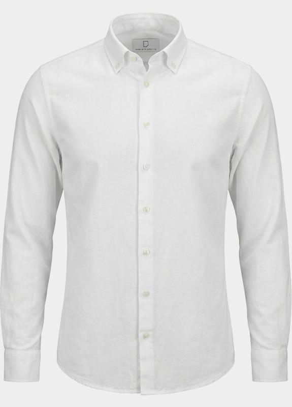 Born With Appetite Overhemd heren Wit Avenue Li-co Ws Plain Shirt L BWA26107AV01/1001