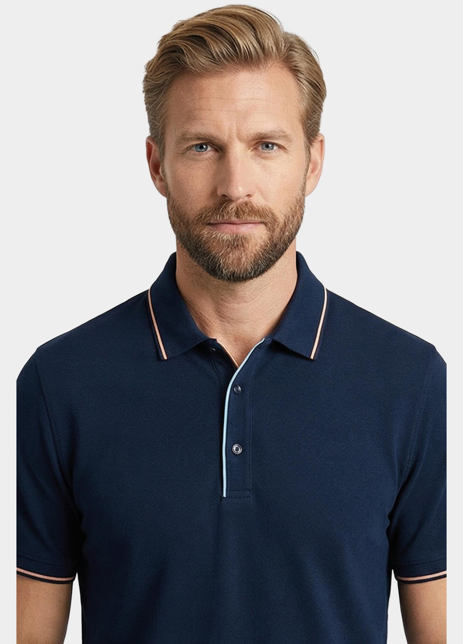 Giordano Polo heren Blauw Torino Short Sleeve Polo Two- 616552/69
