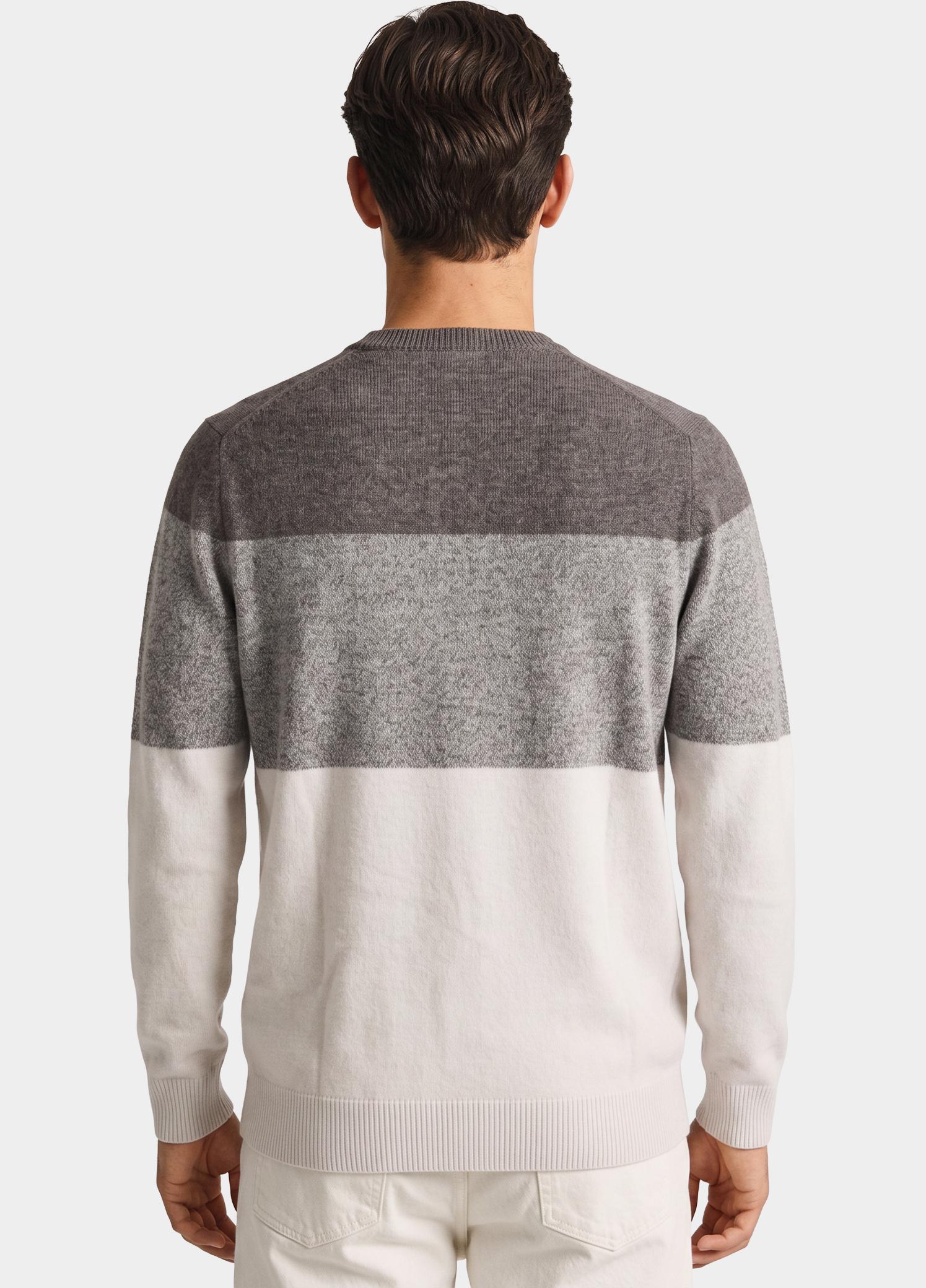 Scotland Blue Pullover heren Grijs Jeremy R-neck Pullover SPE26305JE24SB/2501