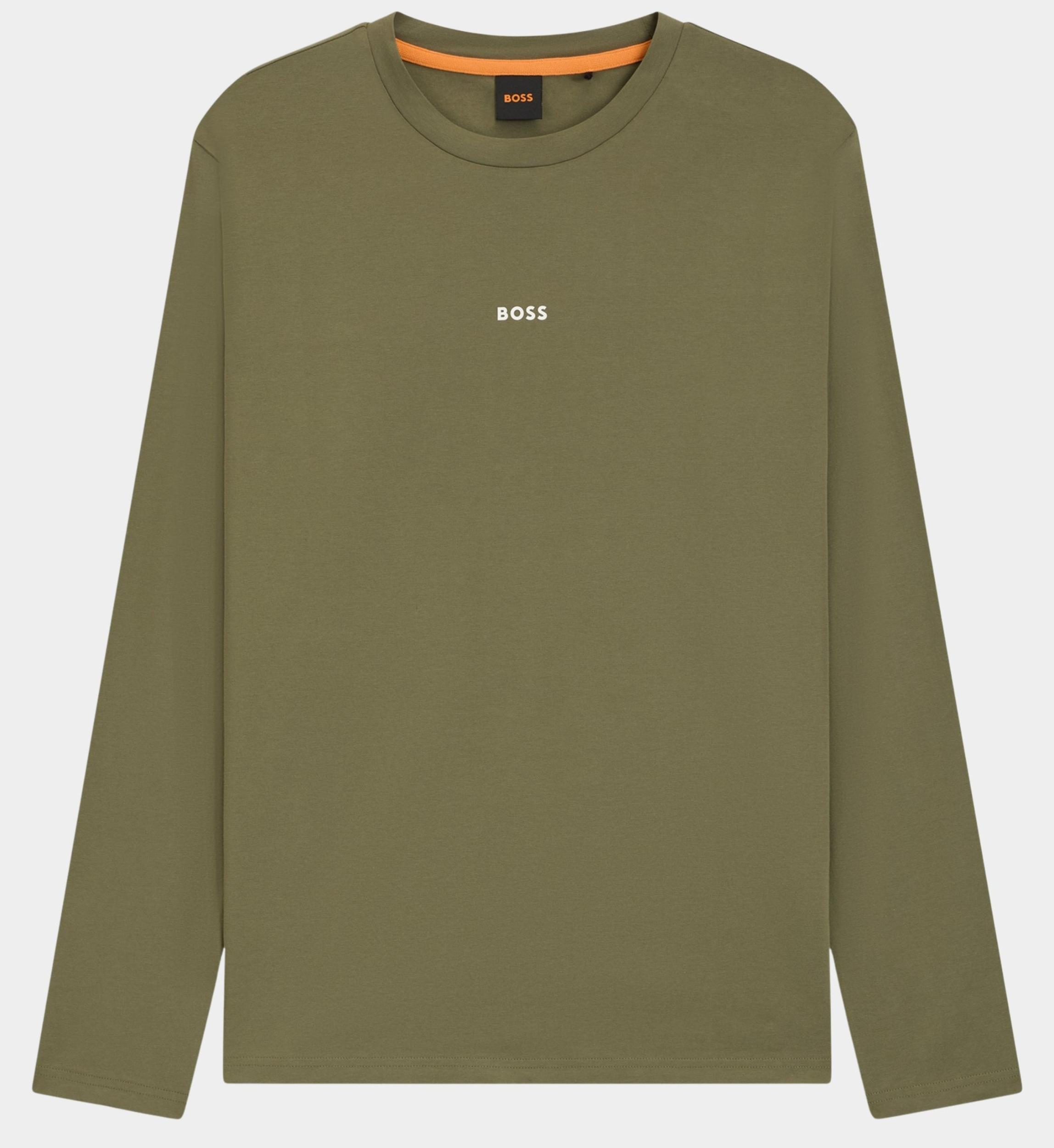 BOSS Orange T-shirt lange mouw Groen TChark 10242929 01 50473286/342
