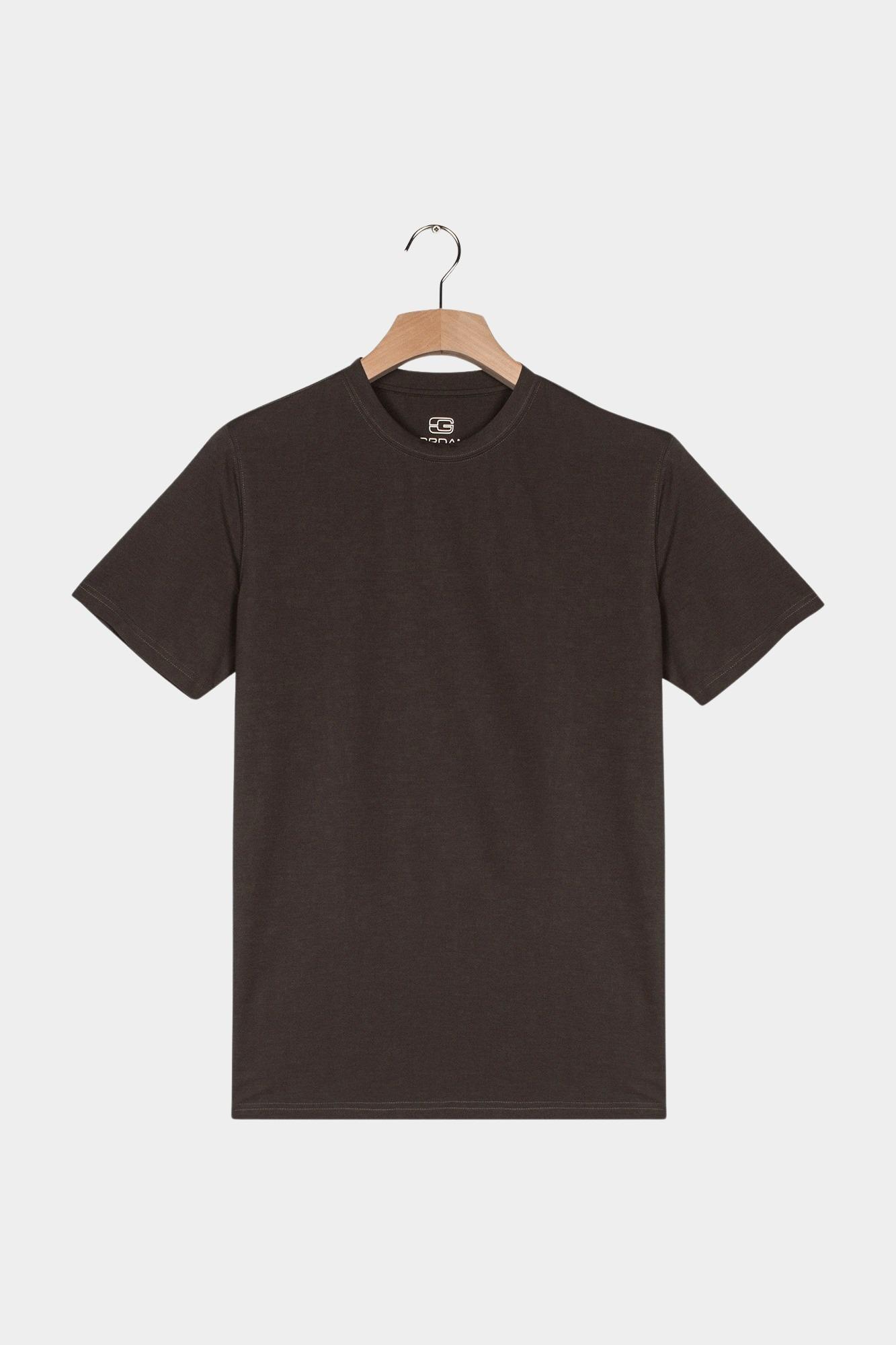 Giordano T-shirt korte mouw Grijs Luca T-Shirt Liquid Cotton - 525078/91