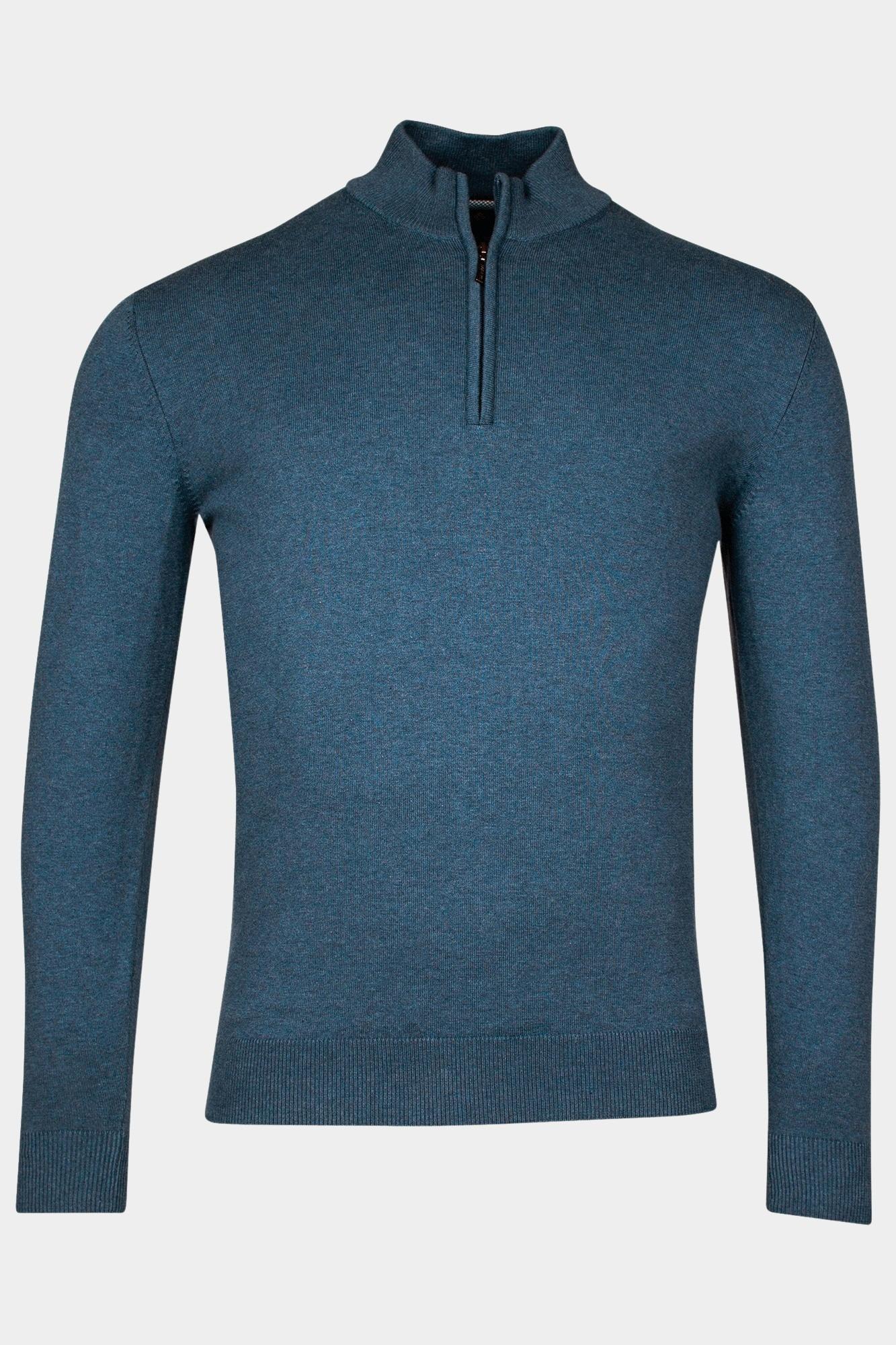 Baileys Half Zip Blauw Pullover 1/2 zip  12gg single 518400/655