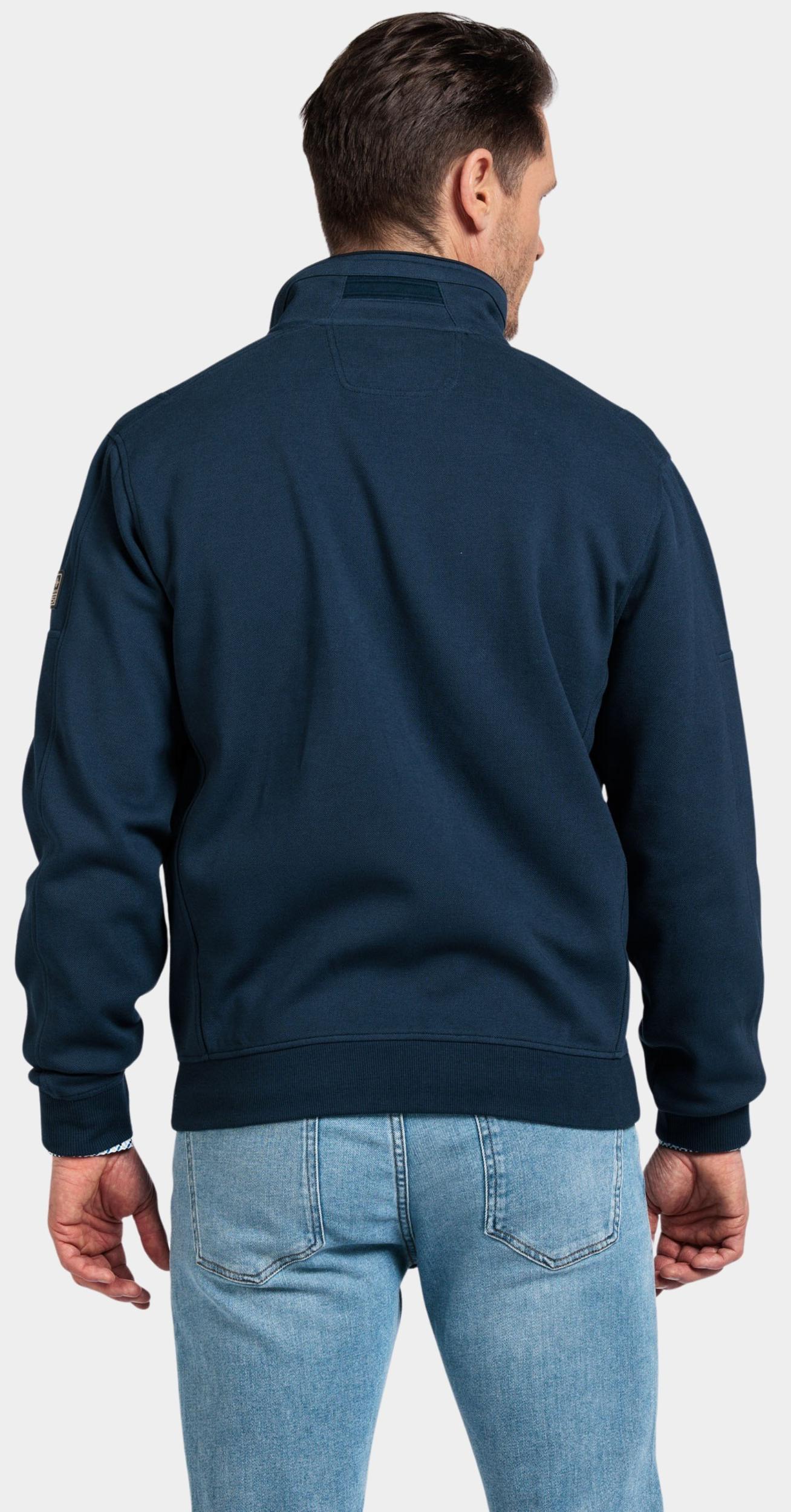 Baileys Vest Blauw Sweat Cardigan Zip  Fine Piqu 512292/69