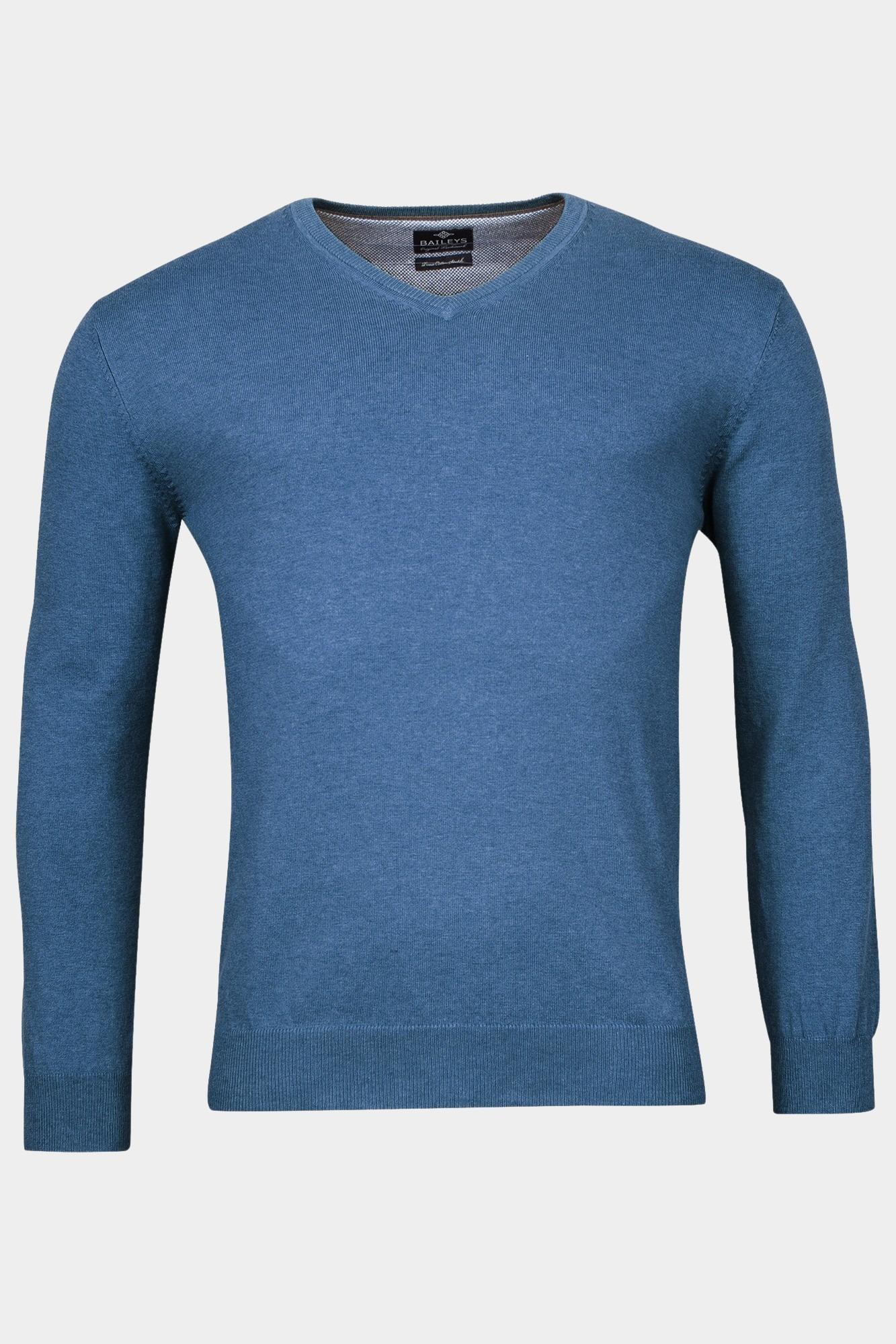 Baileys Pullover Blauw V-Neck Pullover 12gg singel k 418100/635