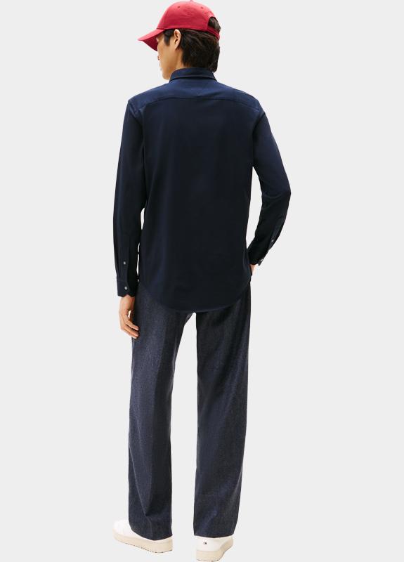 Tommy Hilfiger Casual hemd lange mouw Blauw PERFORMANCE SF INTERLOCK MW0MW41059/DW5