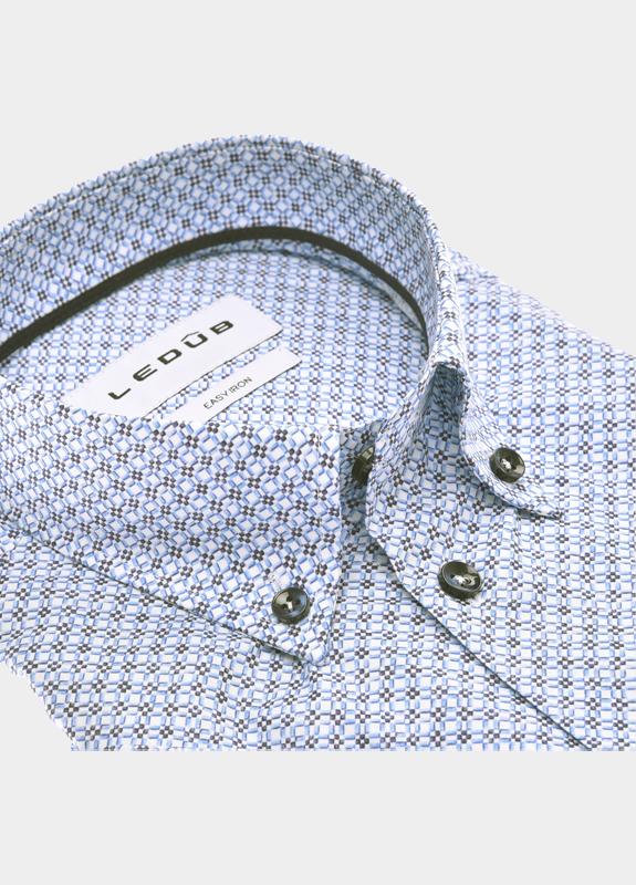 Ledub Business hemd korte mouw Blauw  0702016/130-196-000