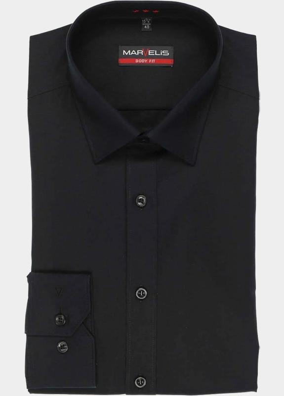 Marvelis Business hemd lange mouw Zwart  679964/68