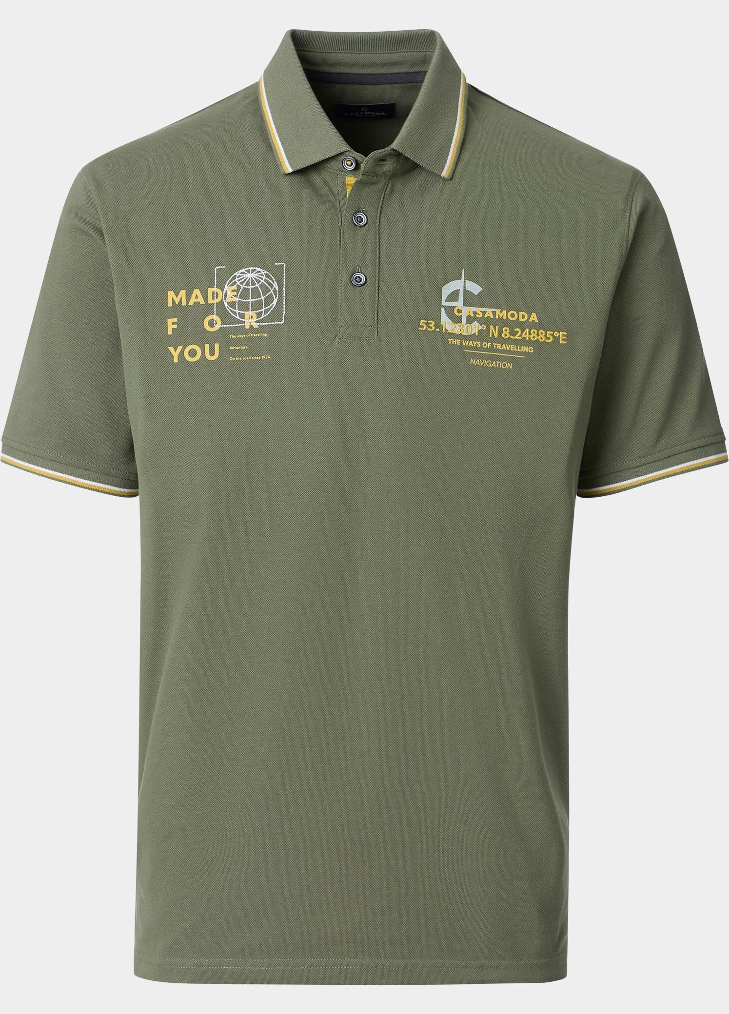 Casamoda Polo korte mouw Groen Polo 1/2 126320081/303