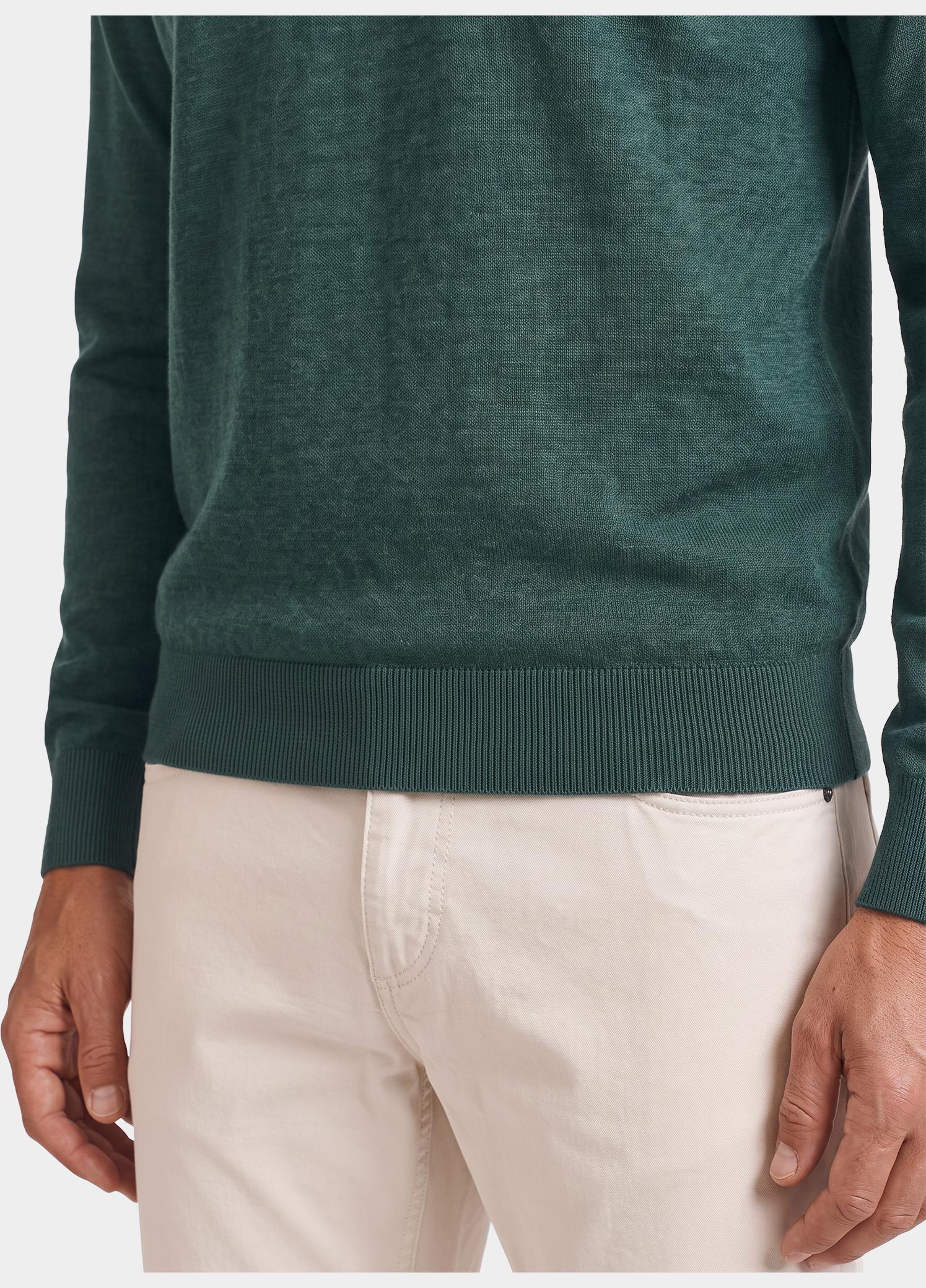 Bos Pullover heren Groen O-hals 262/8142 - D.Green
