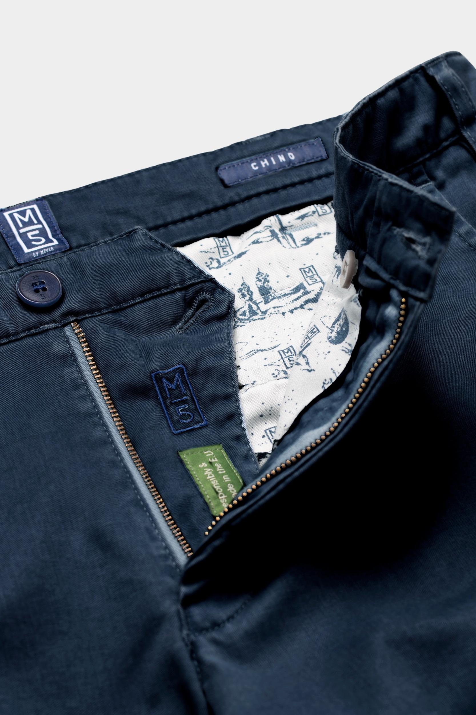 Meyer Katoenen Broek Blauw CHINO Art.9-6001 3649600100/15