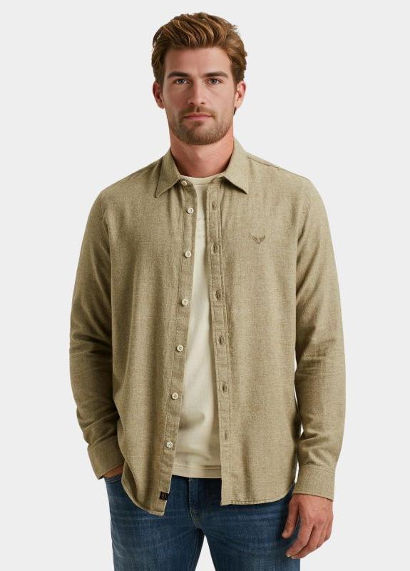 PME Legend Casual hemd lange mouw Groen LONG SLEEVE SHIRT YarnDyed Gr PSI2510202/6389