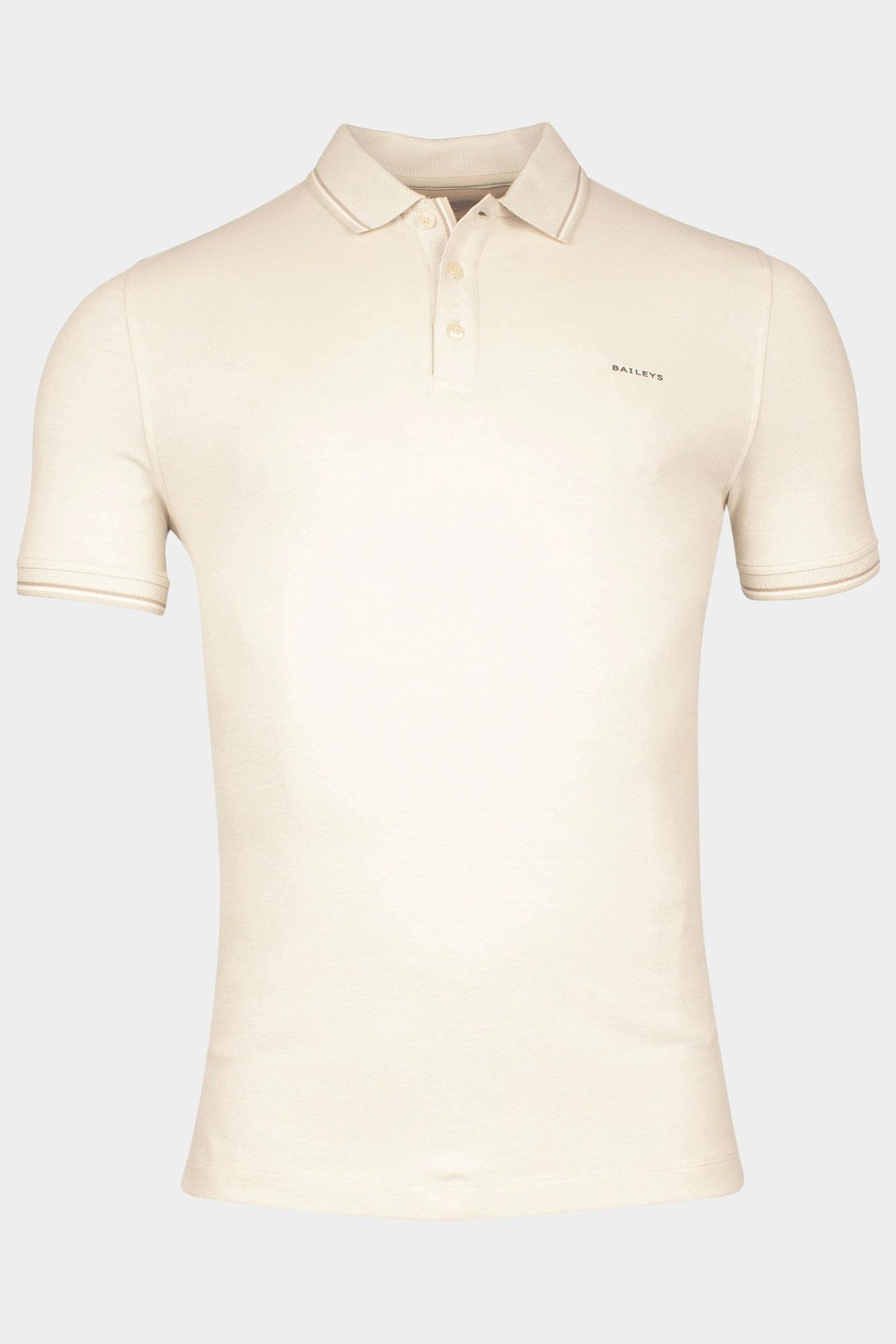 Baileys Polo korte mouw Wit Poloshirt  2-tone Oxford Piqu 515293/81