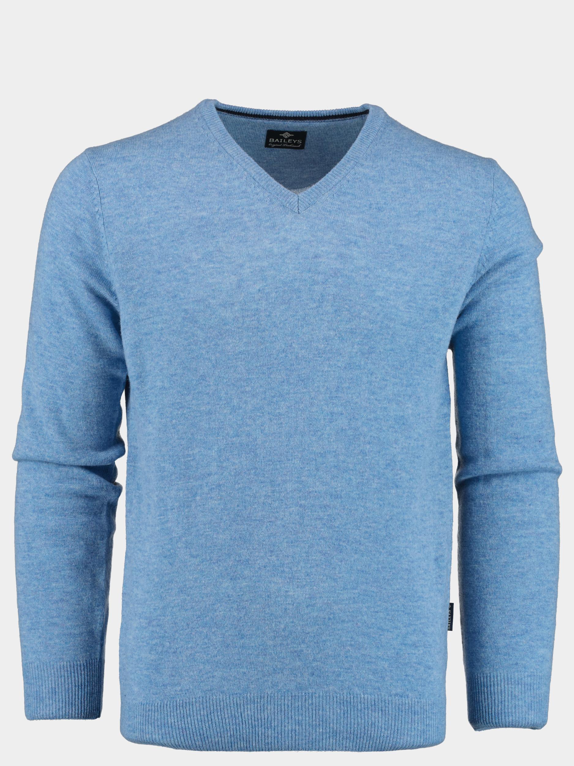 Baileys Pullover Blauw 100% Lamswool melange 320071/615
