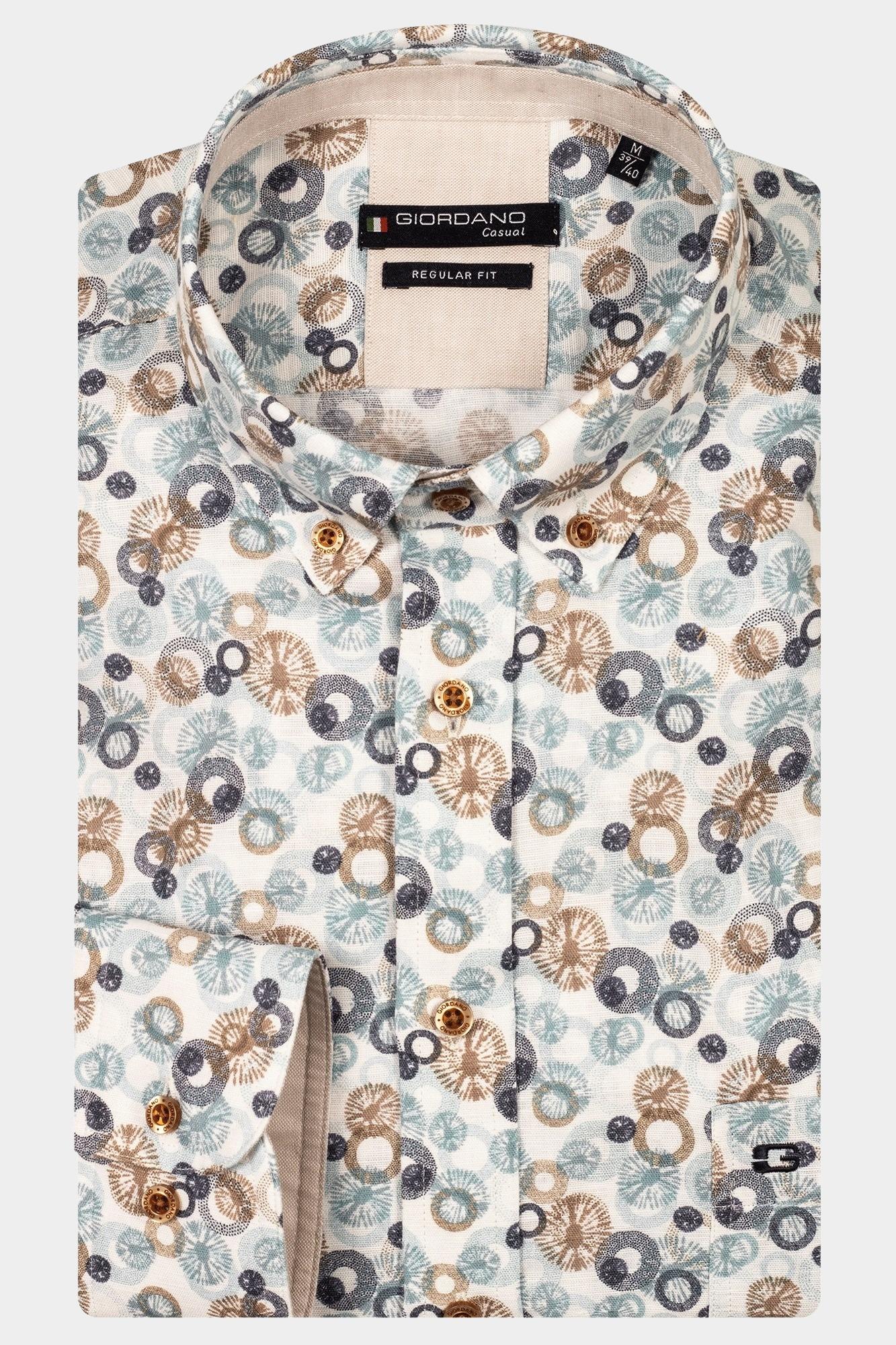 Giordano Casual hemd lange mouw Blauw Ivy long sleeve button down l 517039/62