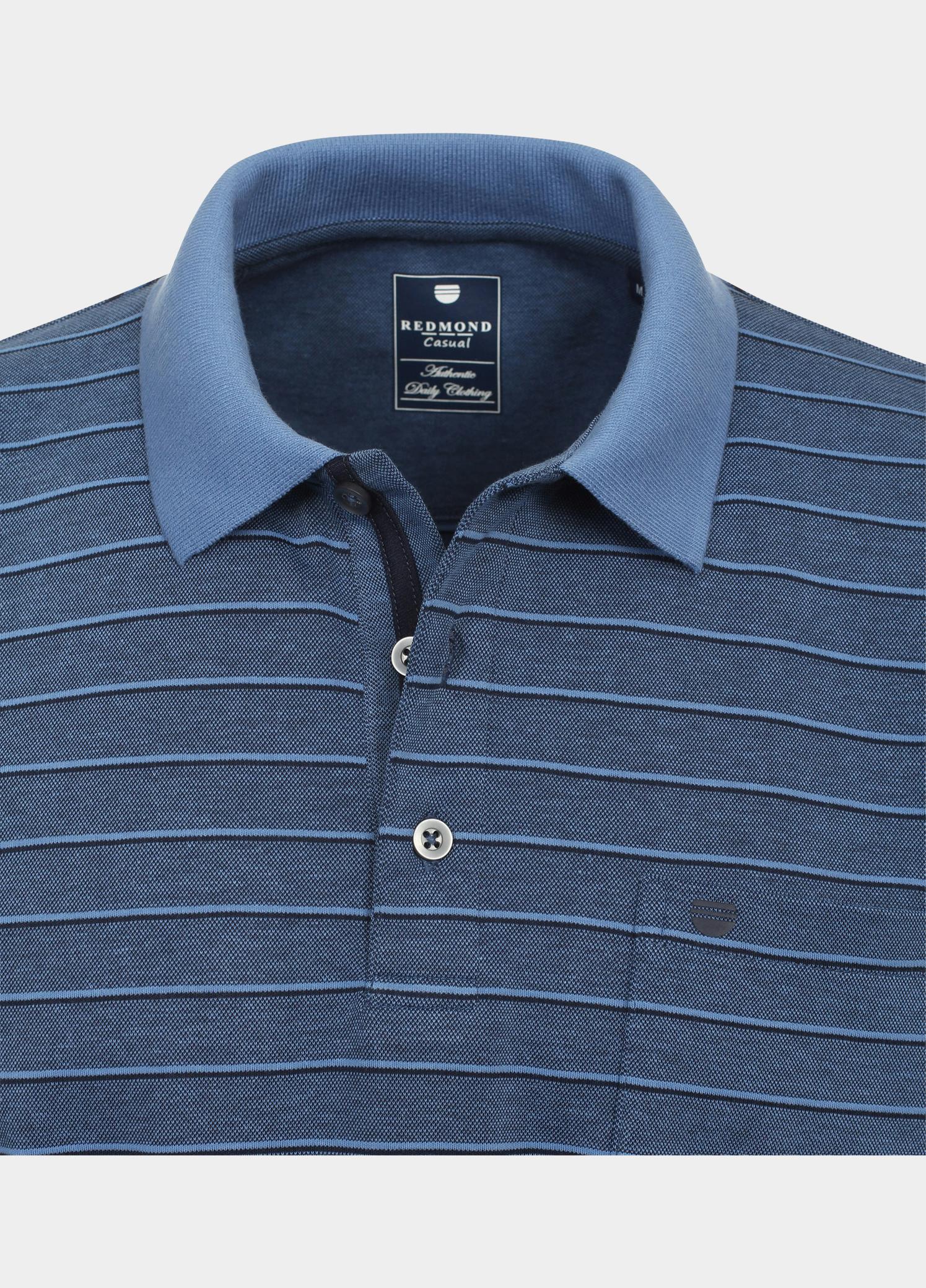 Redmond Polo heren Blauw Polo Shirt wash & wear 241860900/11