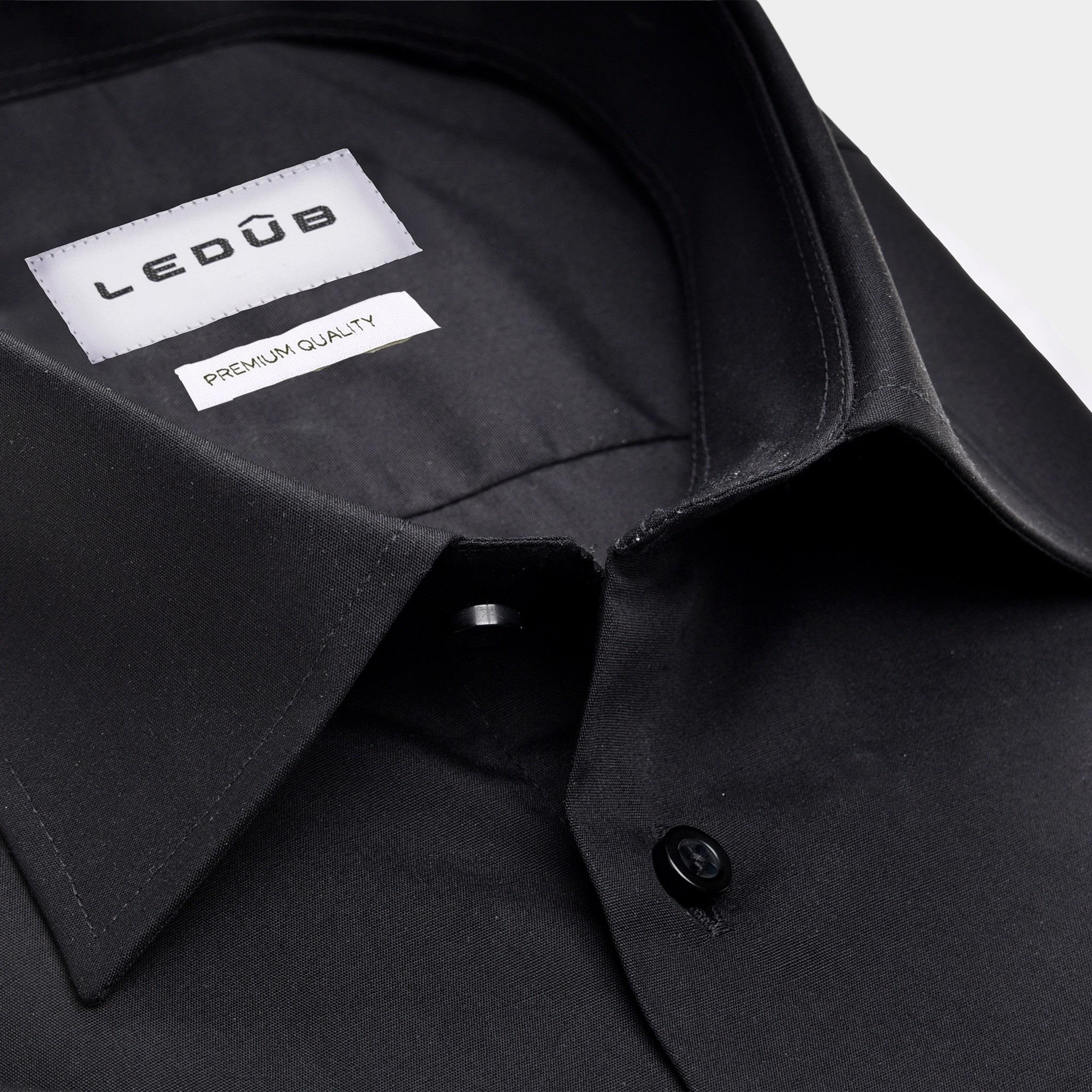 Ledub Business hemd korte mouw Zwart MFN0 0323012/290-000-000