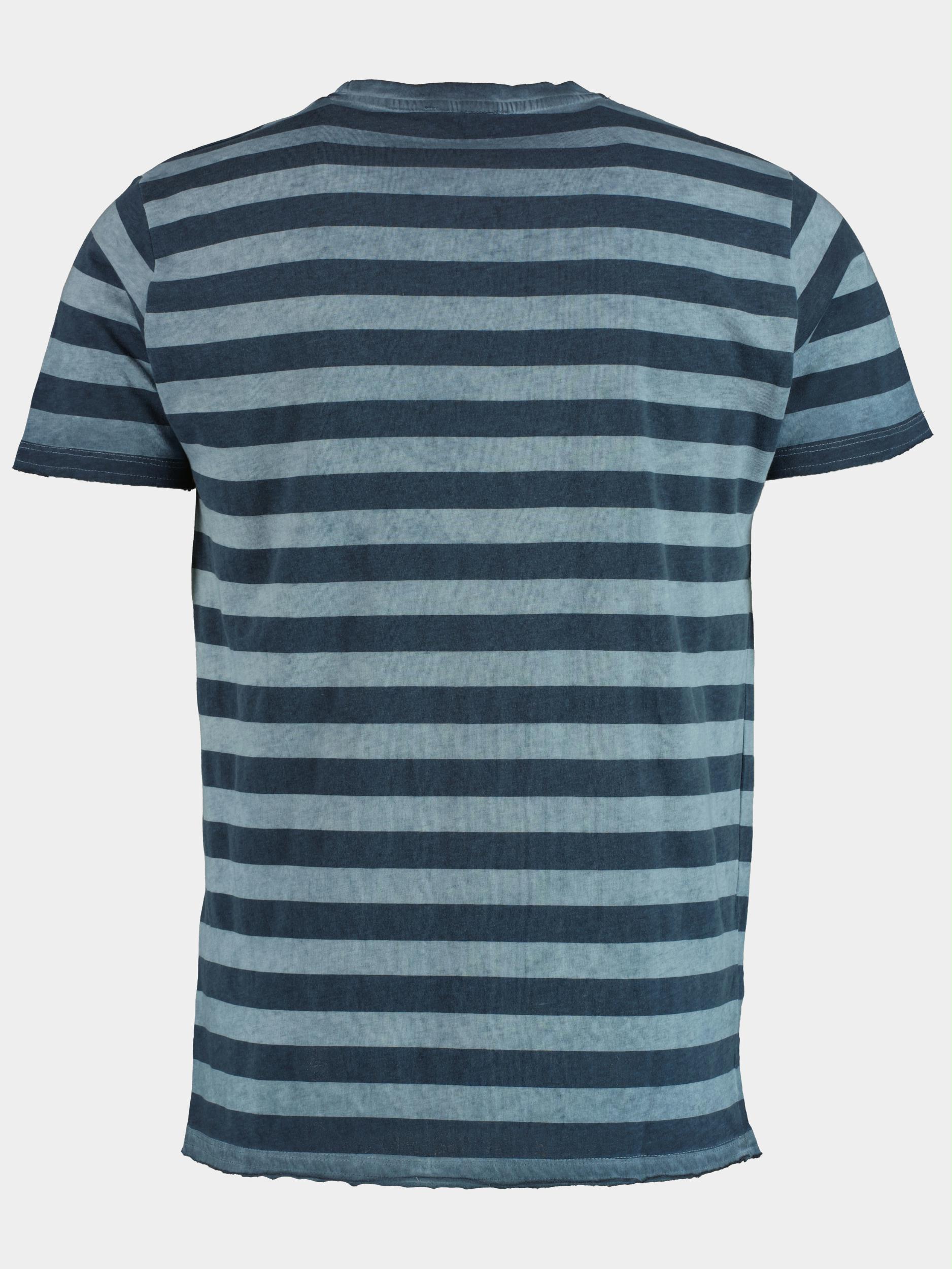 Consenso T-shirt korte mouw Blauw Streep T-shirt 5960422/215-Denim