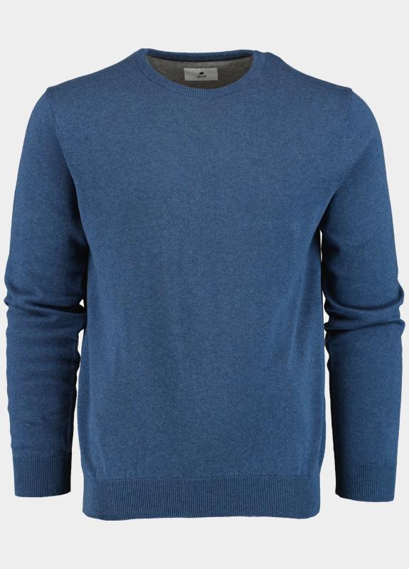 Bos Pullover Blauw Ronde hals 100% katoen 528200CCT-13/675