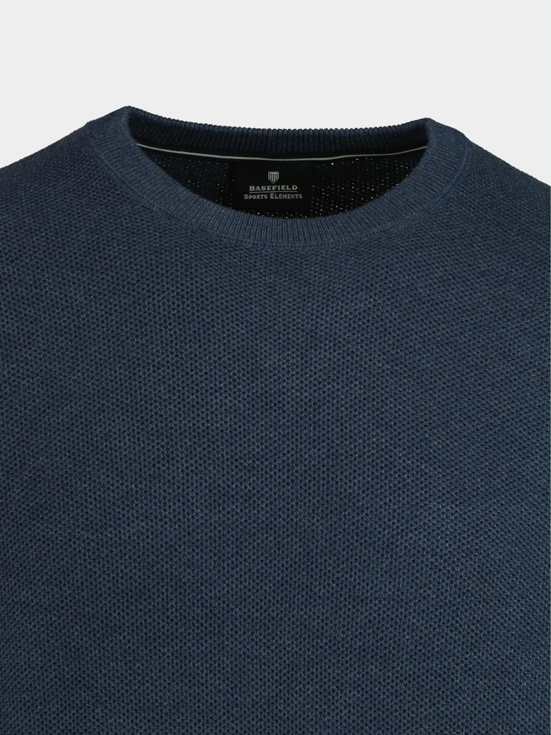Basefield Pullover Blauw Rundhals Pullover 219017043/609