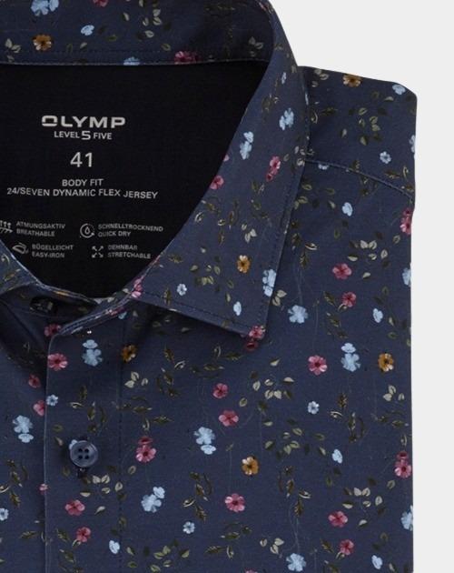 Olymp Business hemd lange mouw Blauw Level Five 24/Seven 208374/13