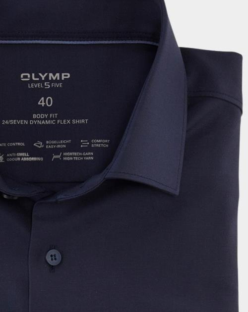 Olymp Business hemd lange mouw Blauw 0734/64 Hemden 073464/18