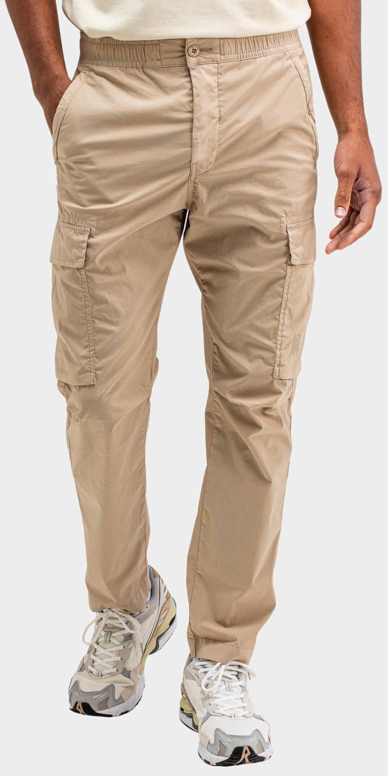 Butcher of Blue Katoenen Broek Beige Tristan Slim Cargo M2411038/632