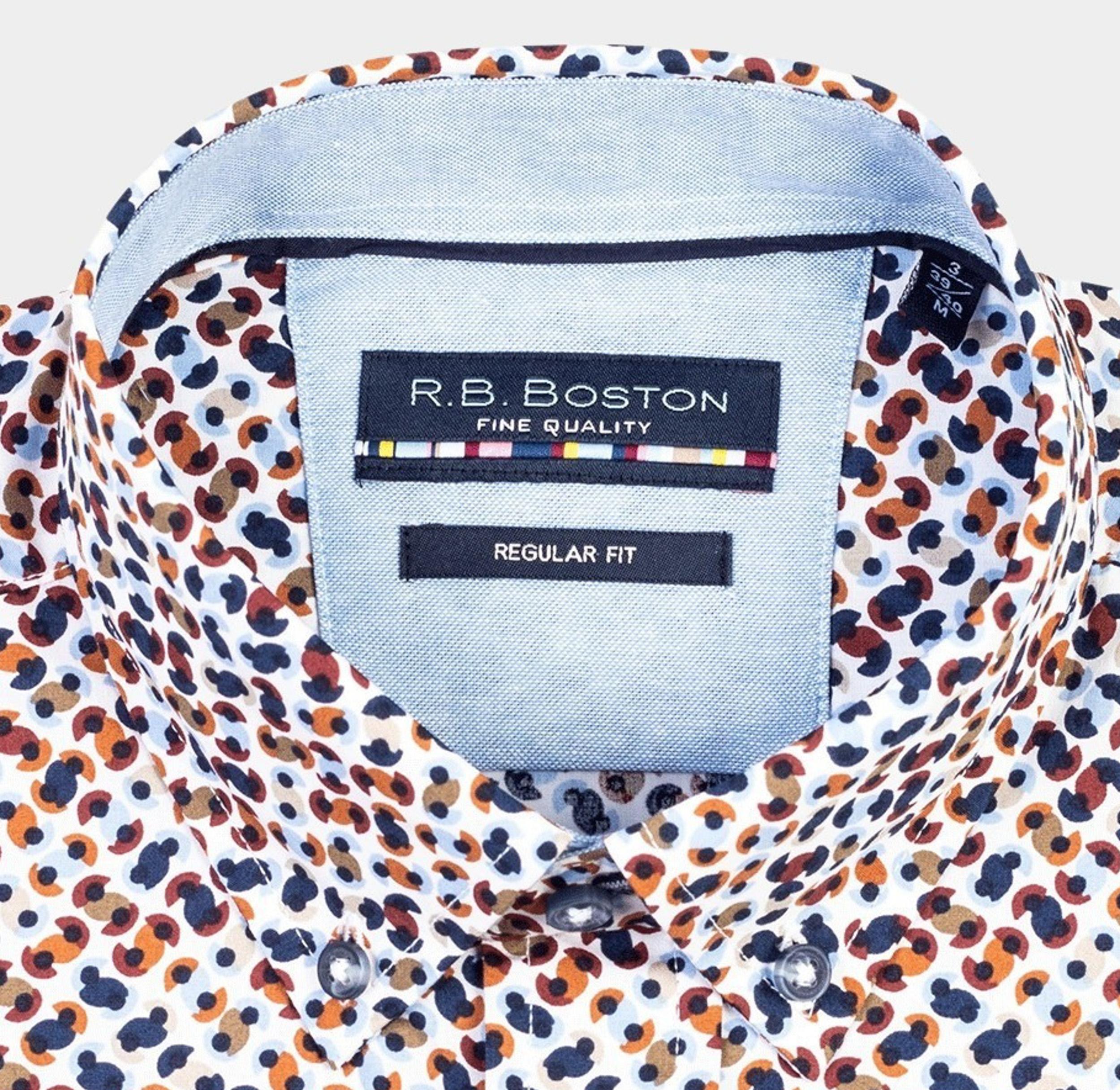 R.B. Boston Casual hemd lange mouw Bruin  327670/613