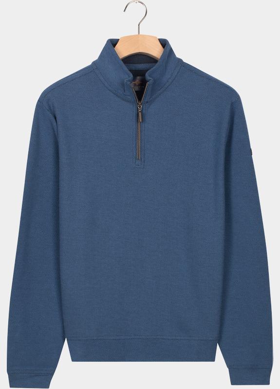 Baileys sweat halfzip Blauw Sweatshirt 1/2 Zip  Jacquard 523155/650