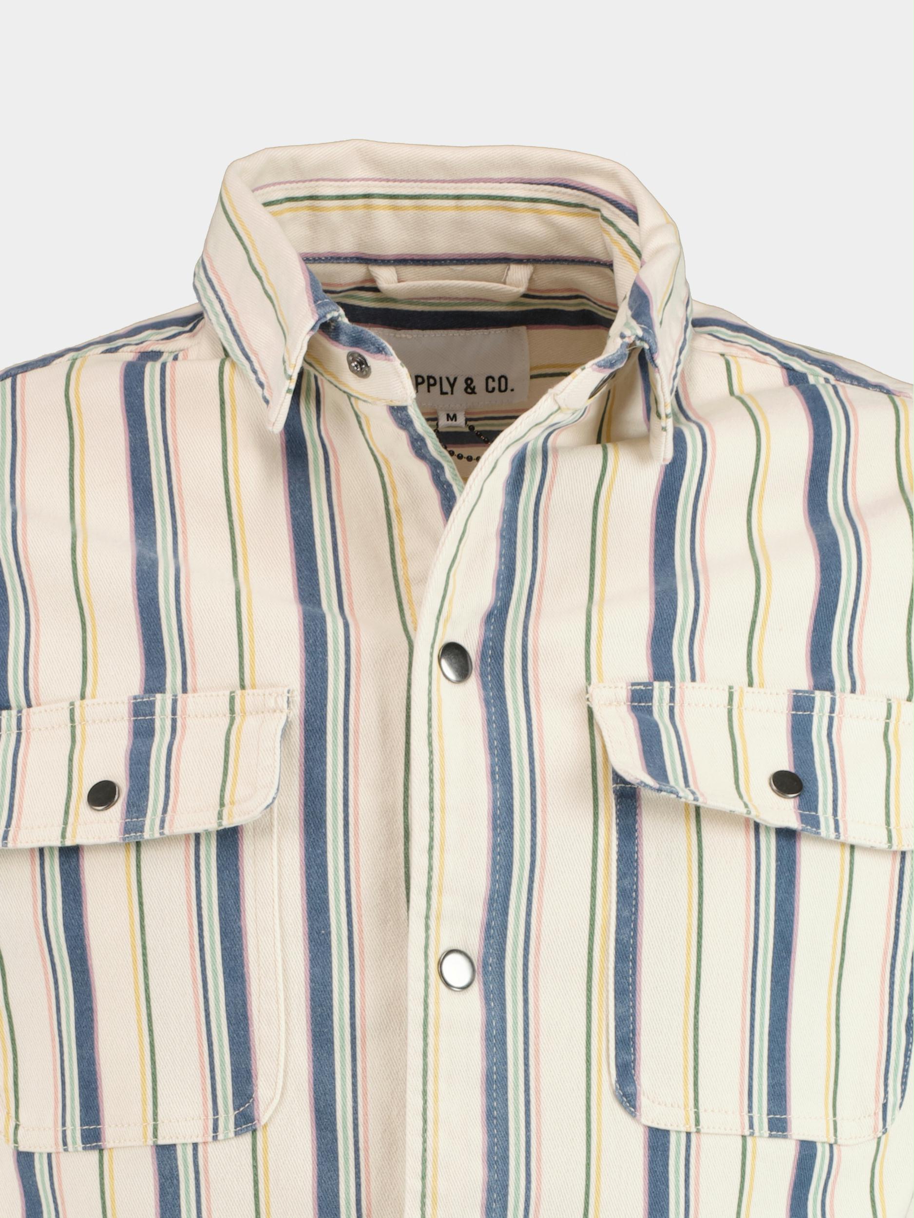 Supply & Co. Casual hemd lange mouw Multi Salt Shirt Jacket 22107SA21/500 multicolour
