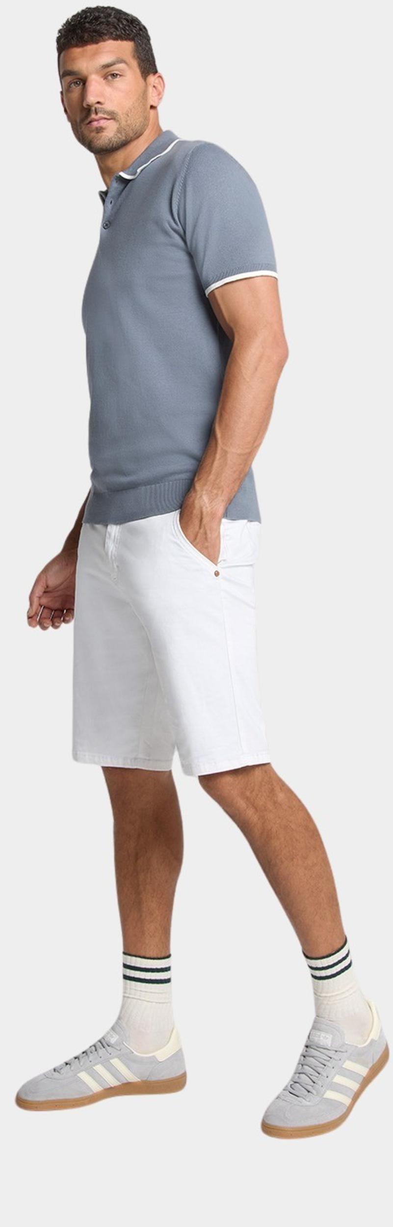 No Excess Korte Broek Wit Short Chino Garment Dyed Twil 288190406/010