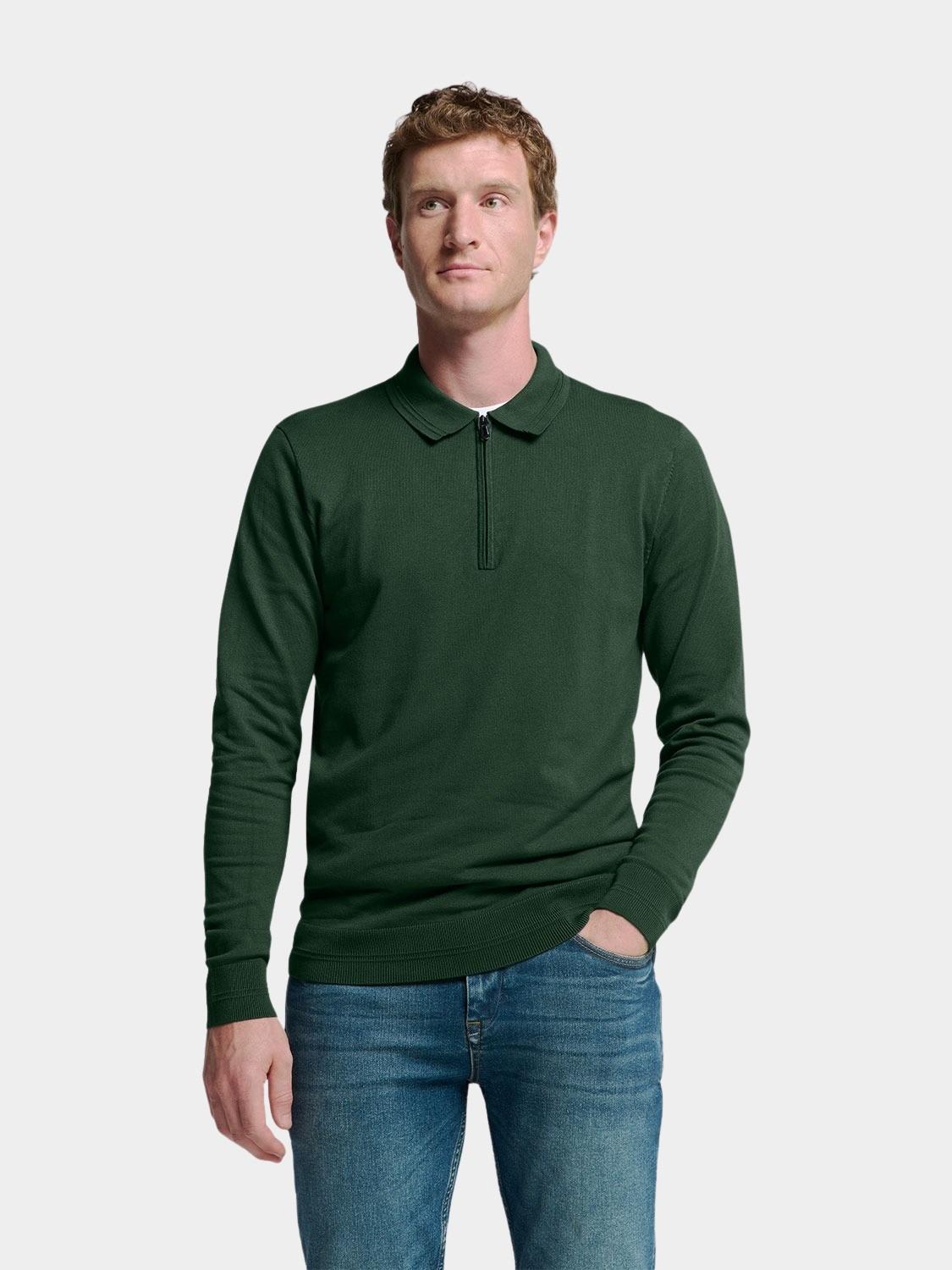 No Excess Pullover Groen Pullover Polo Half Zip 25210846/052