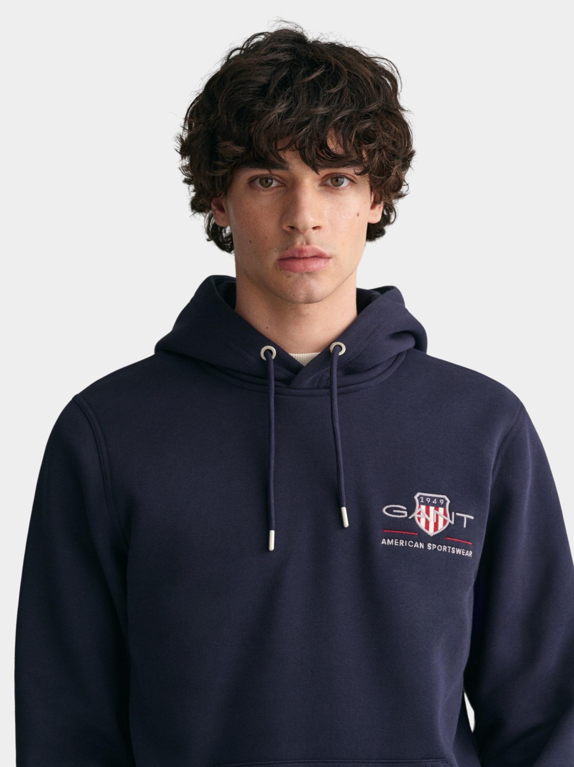 Gant Sweater Blauw Medium Archive Shield Hoodie 2047084/433