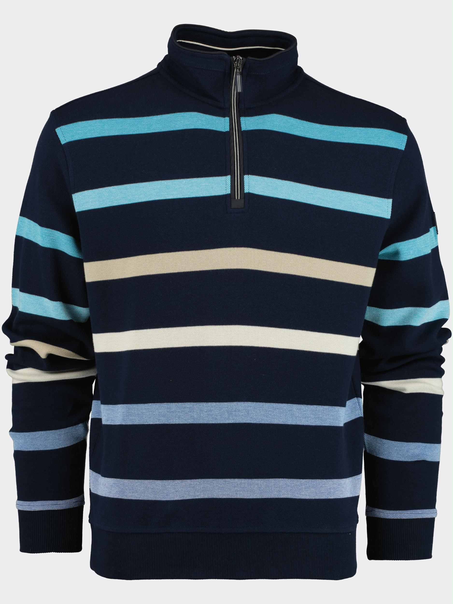 Baileys Sweater Blauw Sweater 1/2 zip 313100/76