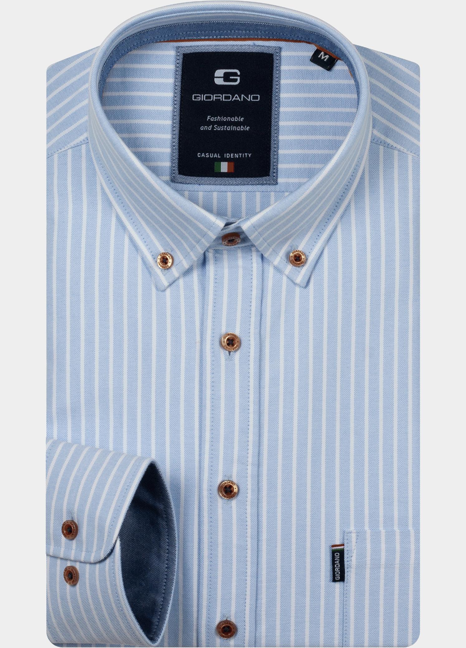 Giordano Overhemd heren Blauw Dino Oford fine stripe 627110/61