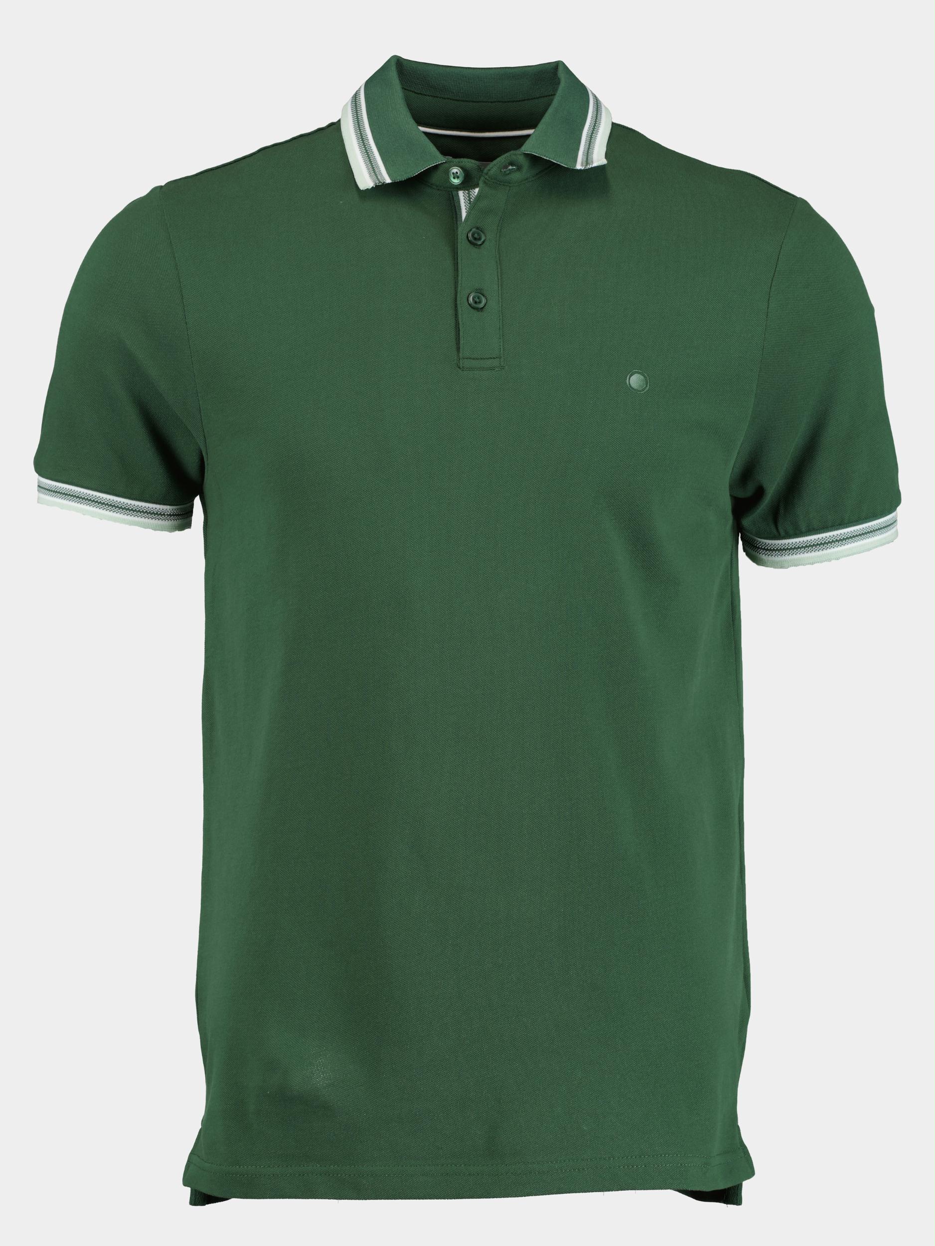 Bos Bright Blue Polo korte mouw Groen Brick Polo Oxford Collar BRBO bottle green