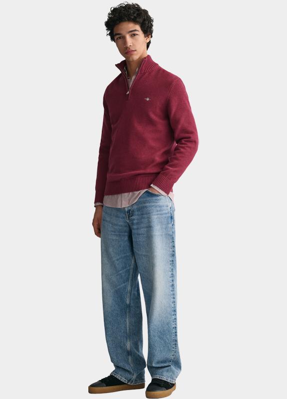Gant Half Zip Rood CASUAL COTTON HALF ZIP 8030170/604