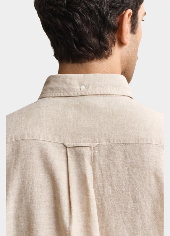 Gant Overhemd heren Beige Overoverhemd van linnenmix 3250082/200
