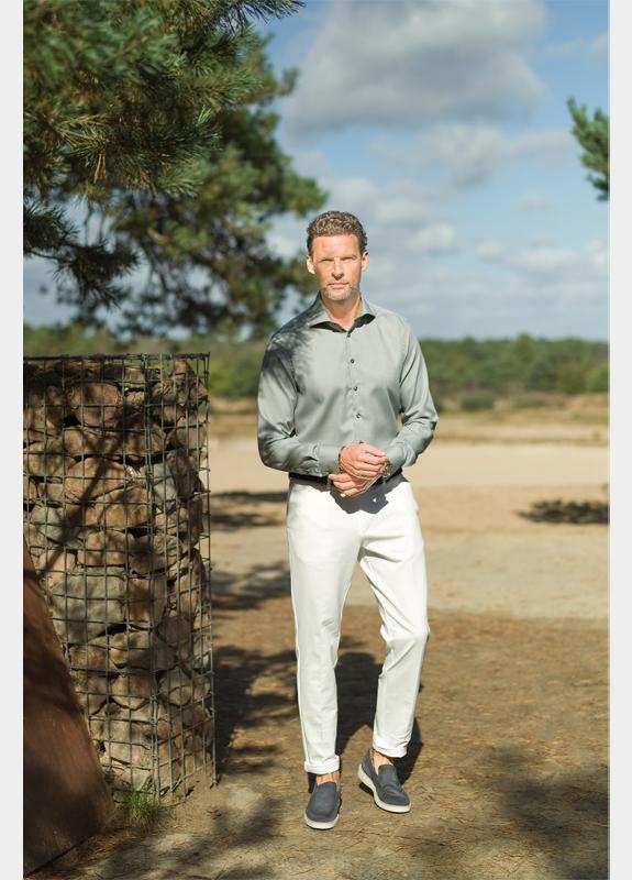 Ledub Business hemd lange mouw Groen  0143350/540-530-000